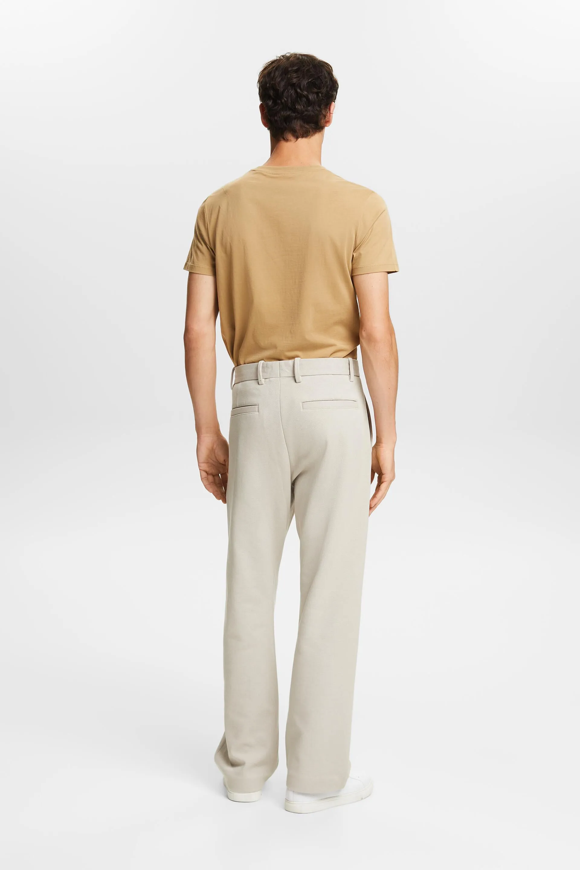 Pantaloni a maglia in jersey piqué