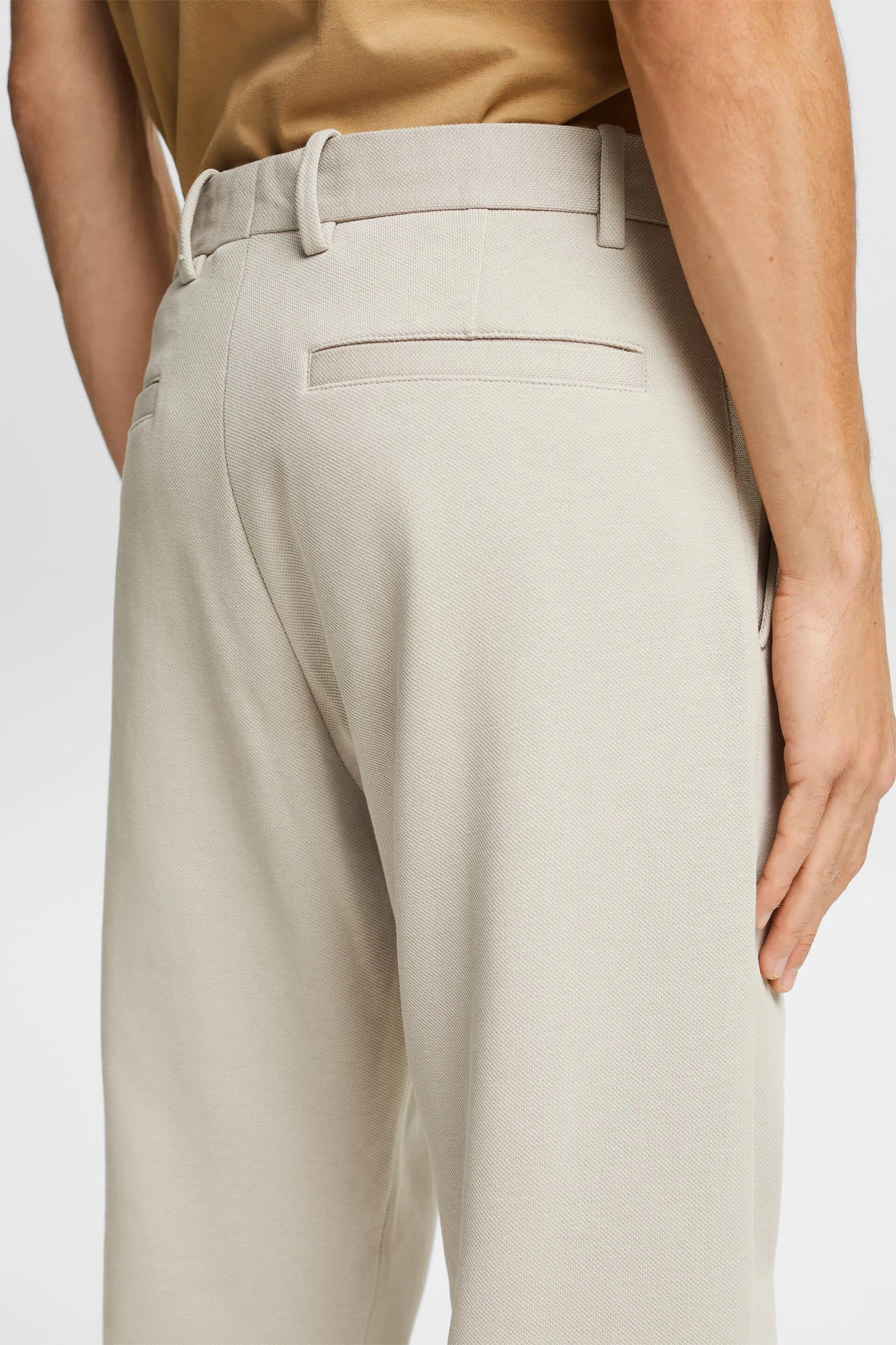 Pantaloni a maglia in jersey piqué