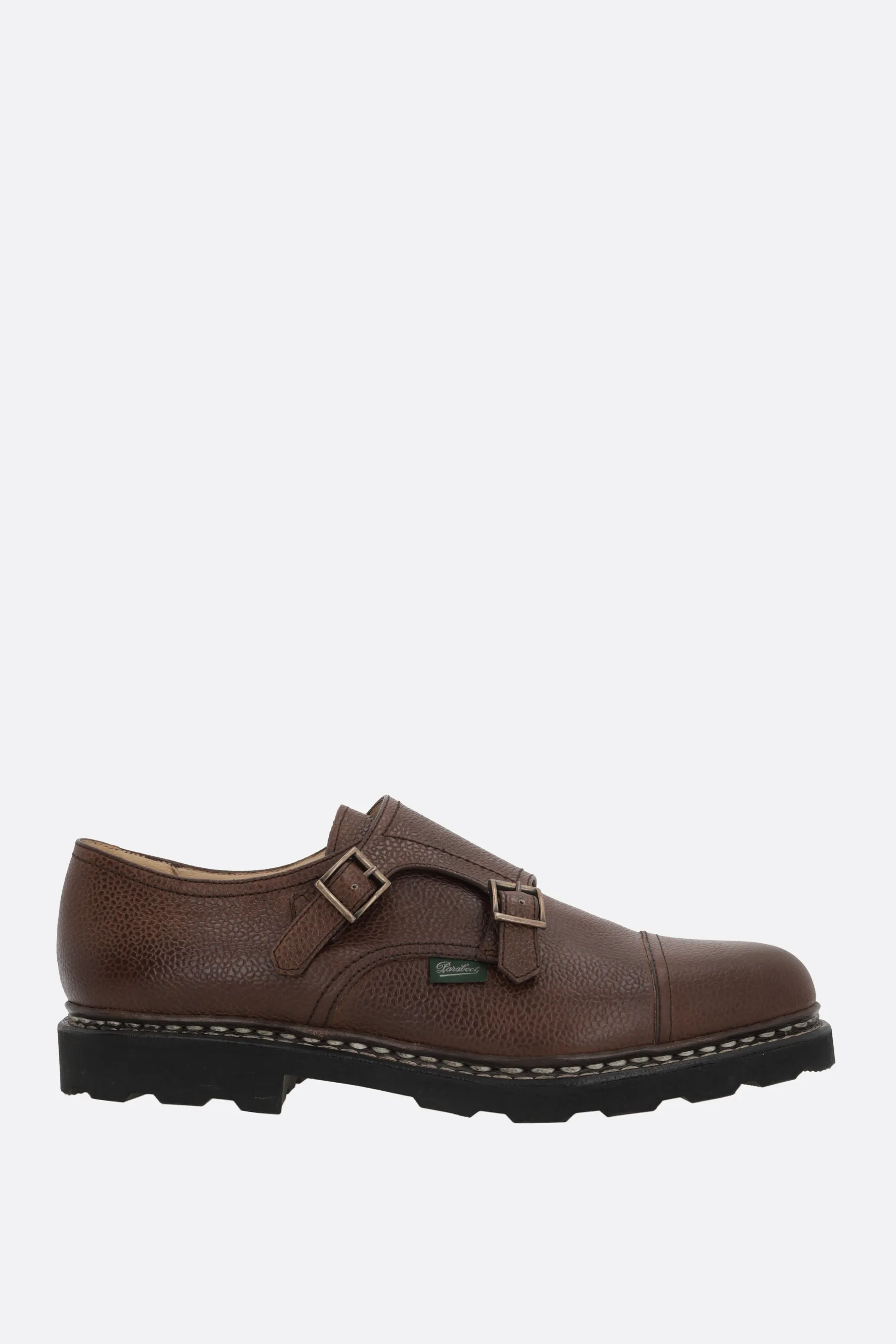  PARABOOT scarpa monk William in pelle martellata 