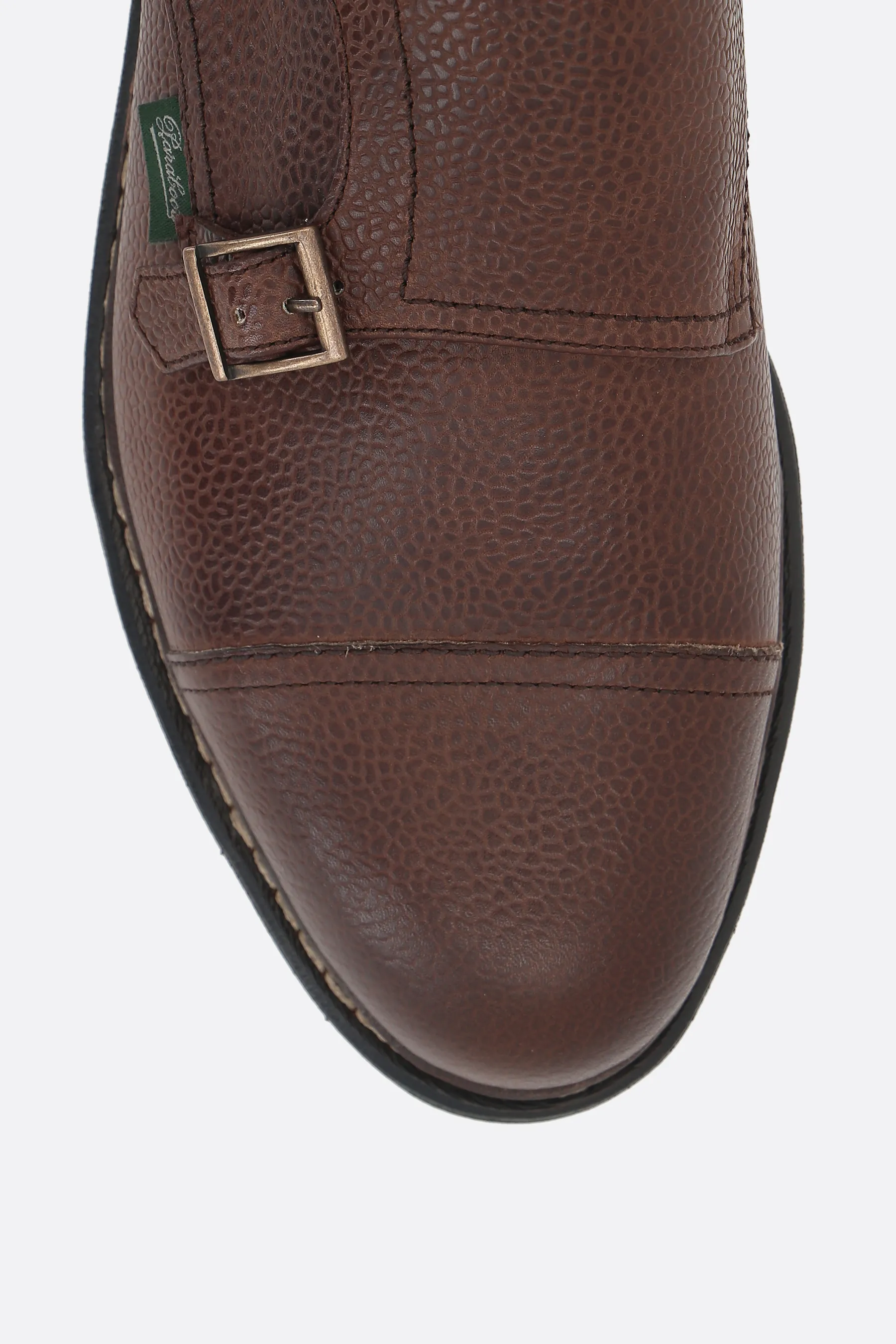  PARABOOT scarpa monk William in pelle martellata 