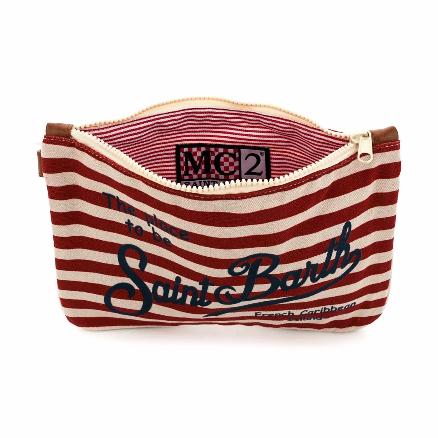 Pochette Parisienne Panna E Rossa A Righe