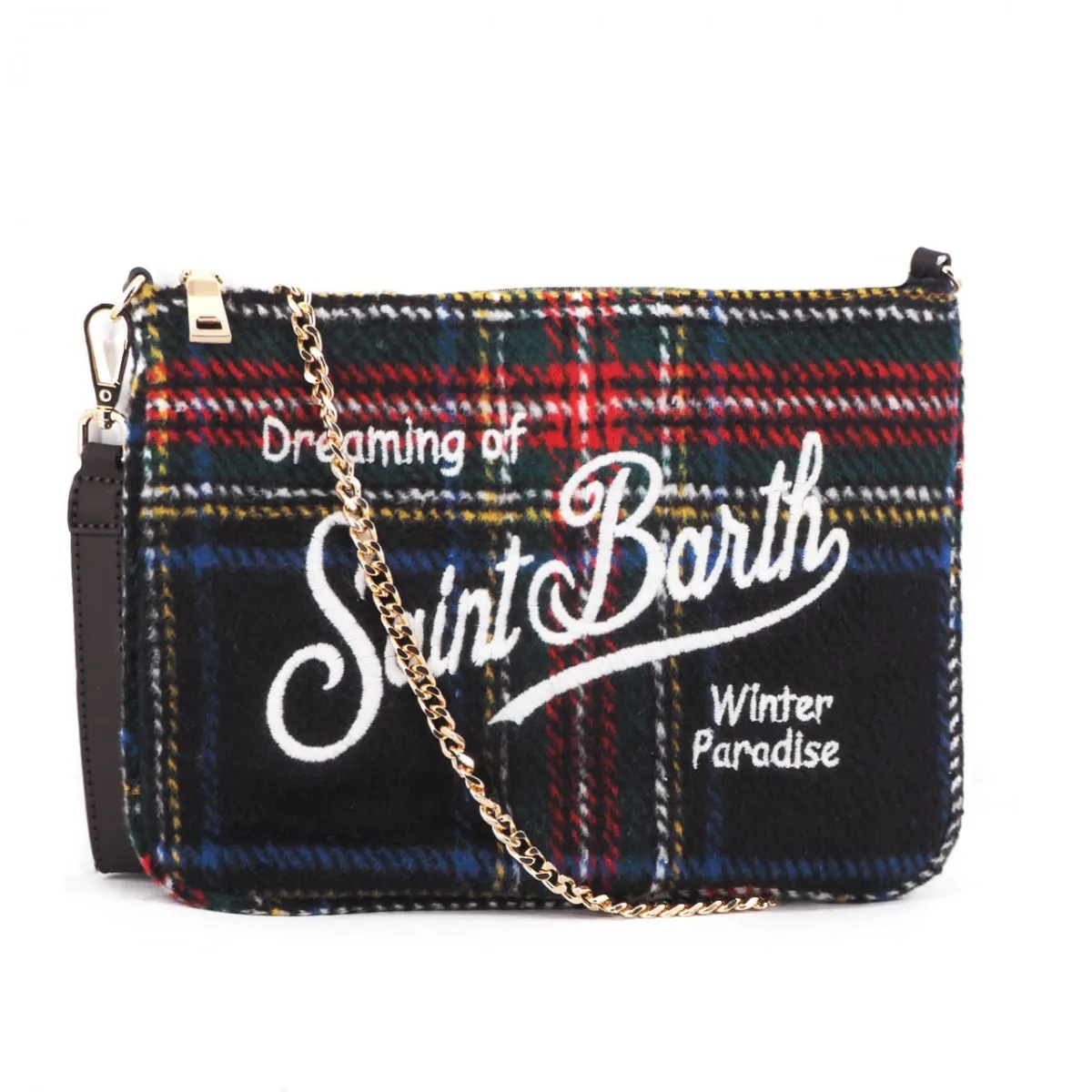 Pochette Parisienne Tartan, Blu