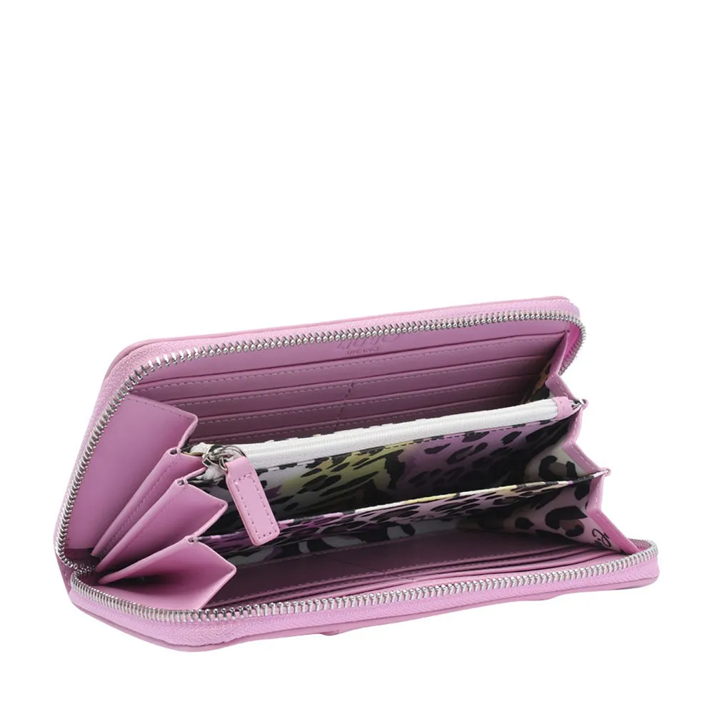 Portafoglio Donna Zip Around Lucido LIU JO Silk Rosa Lavanda
