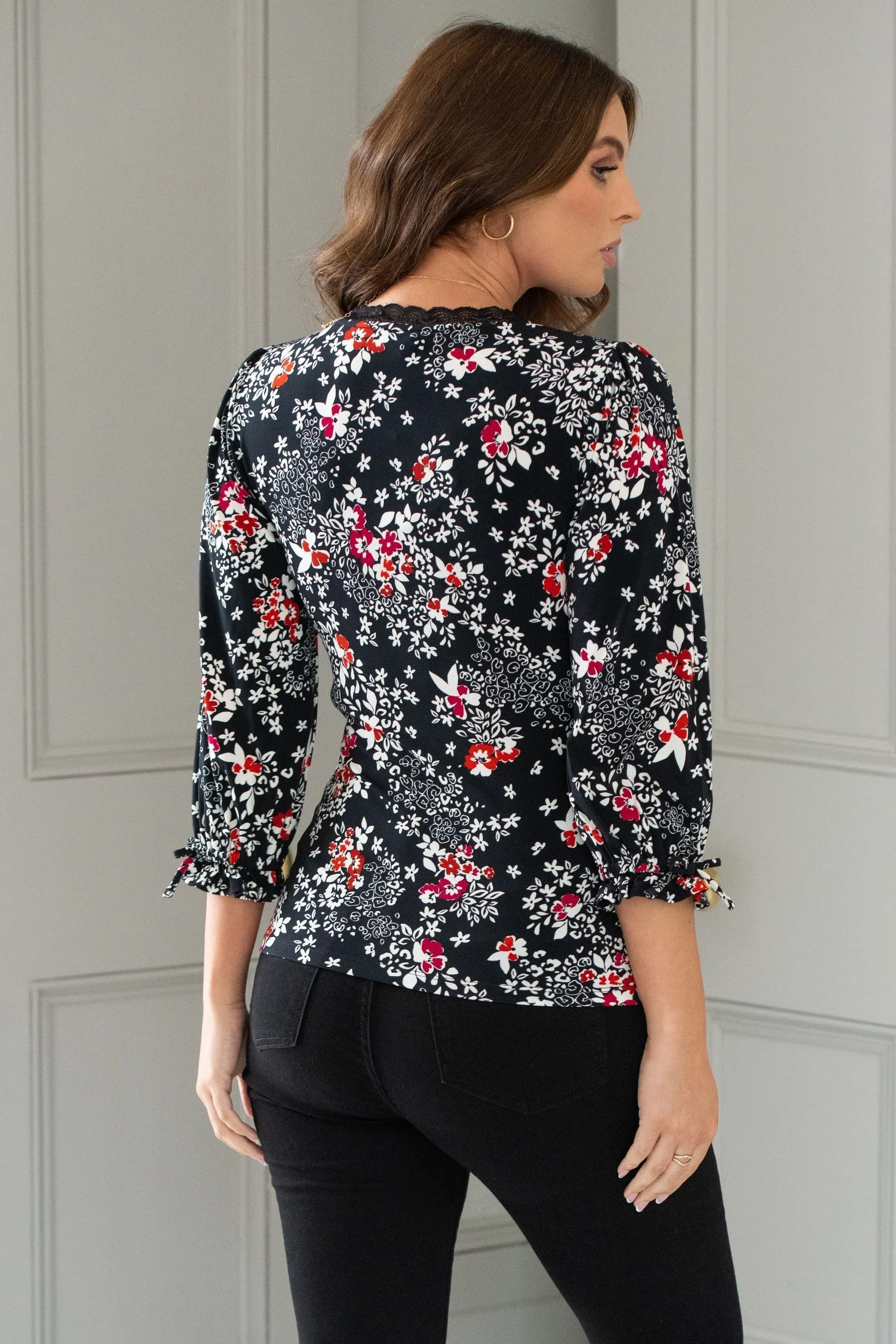 Pour Moi Anya - Top sinuoso in jersey riciclato con Pizzo e dettaglio in tessuto riciclato