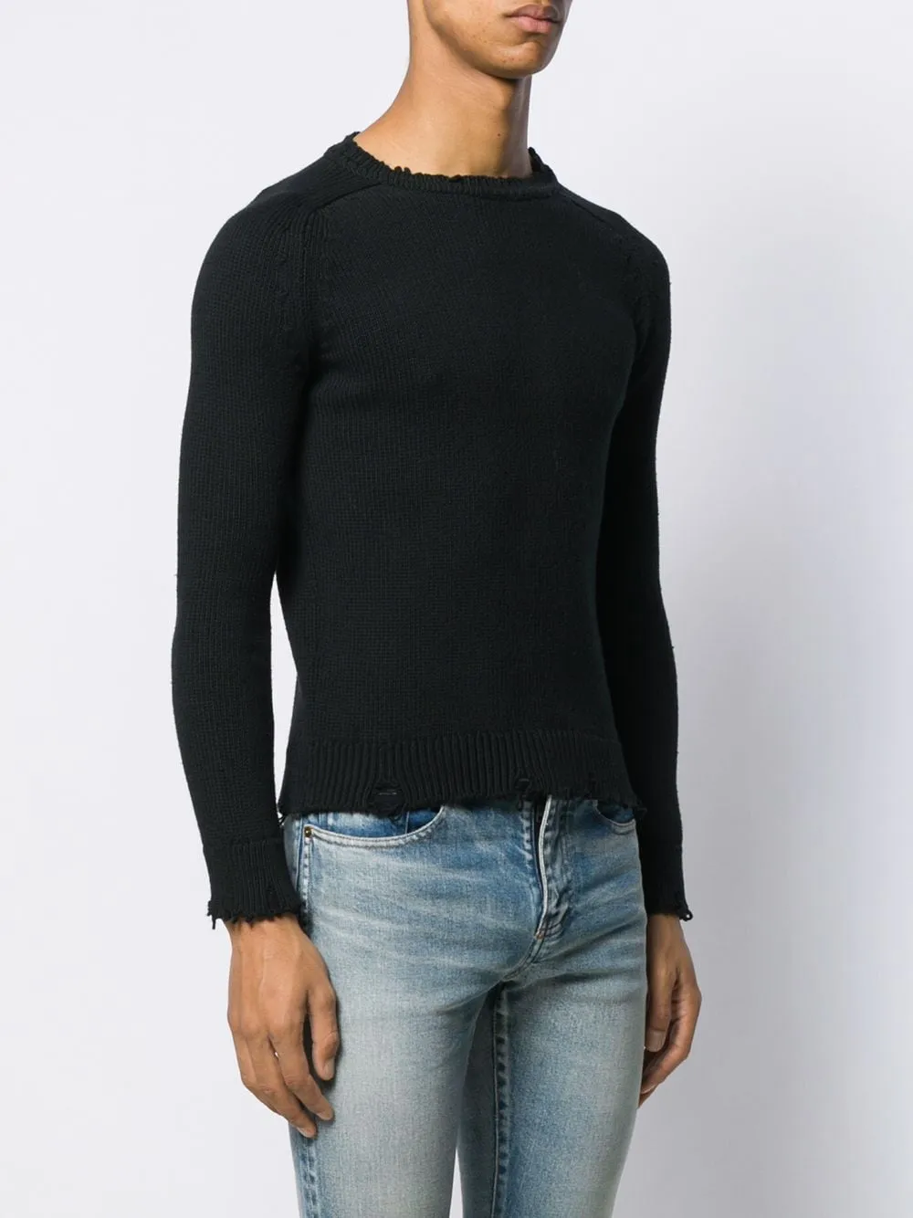Pullover effetto consumato