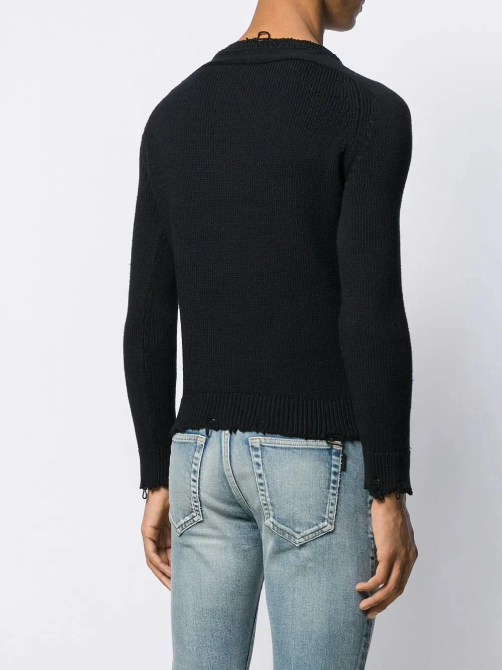 Pullover effetto consumato