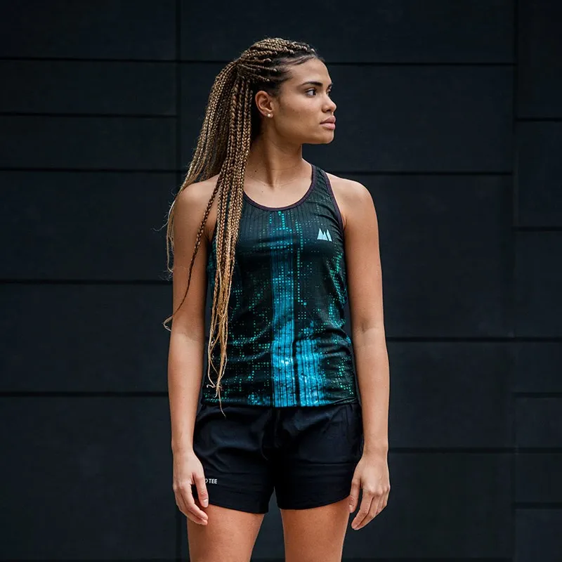 Race Teal LED Canottiera Donna
