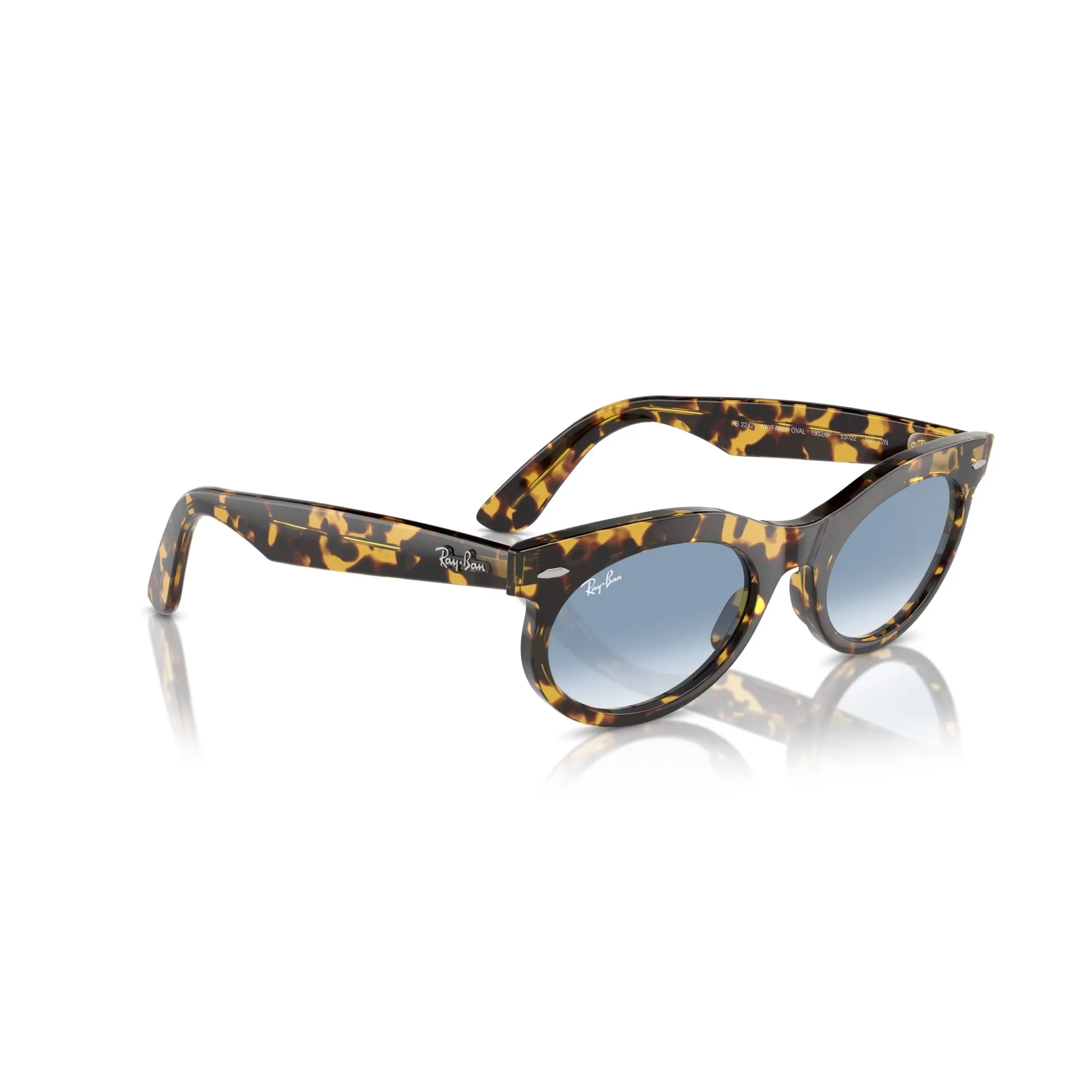   Ray-Ban RB 2242 Wayfarer Oval 13323F Yellow Havana | Occhiale Da Sole Unisex 