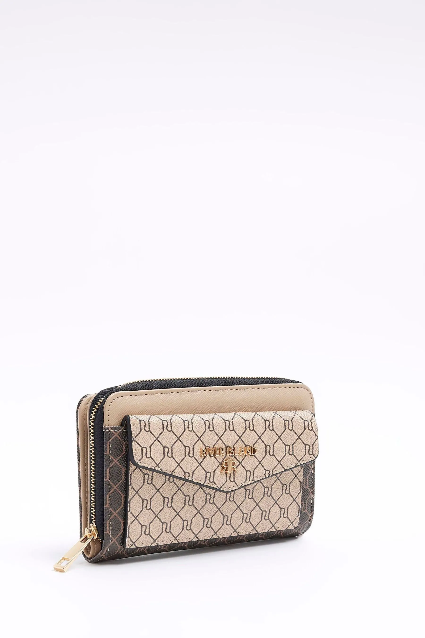 River Island - Borsellino a busta con monogramma
