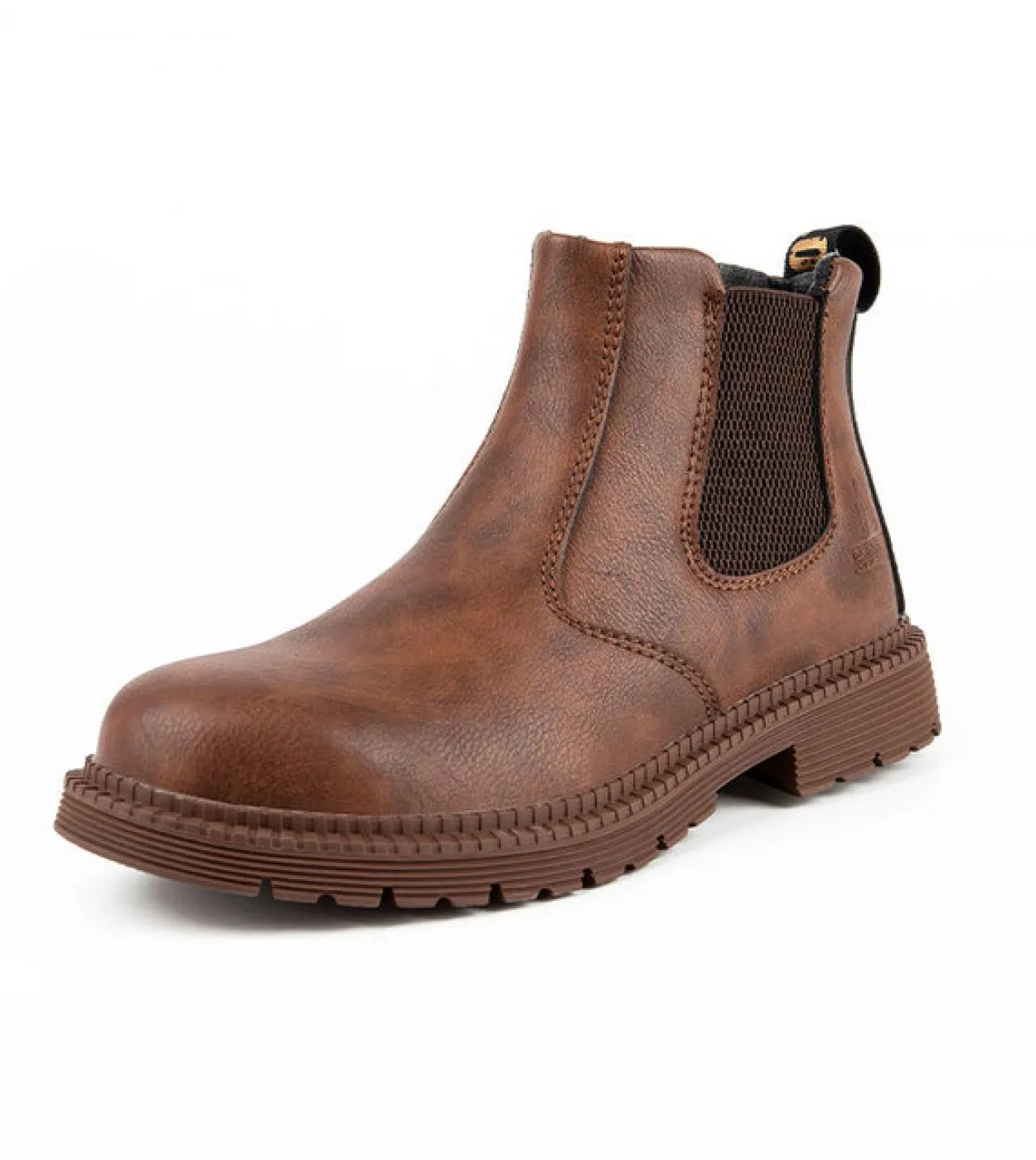 Scarpe da lavoro antinfortunistiche impermeabili per uomo Chelsea Steel Head Stivali in pelle Calzature maschili Sicurezza costr