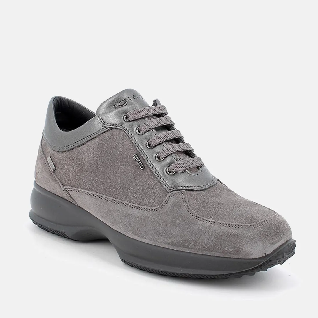 Sneaker da donna Igi&Co in camoscio e Gore-Tex grigio