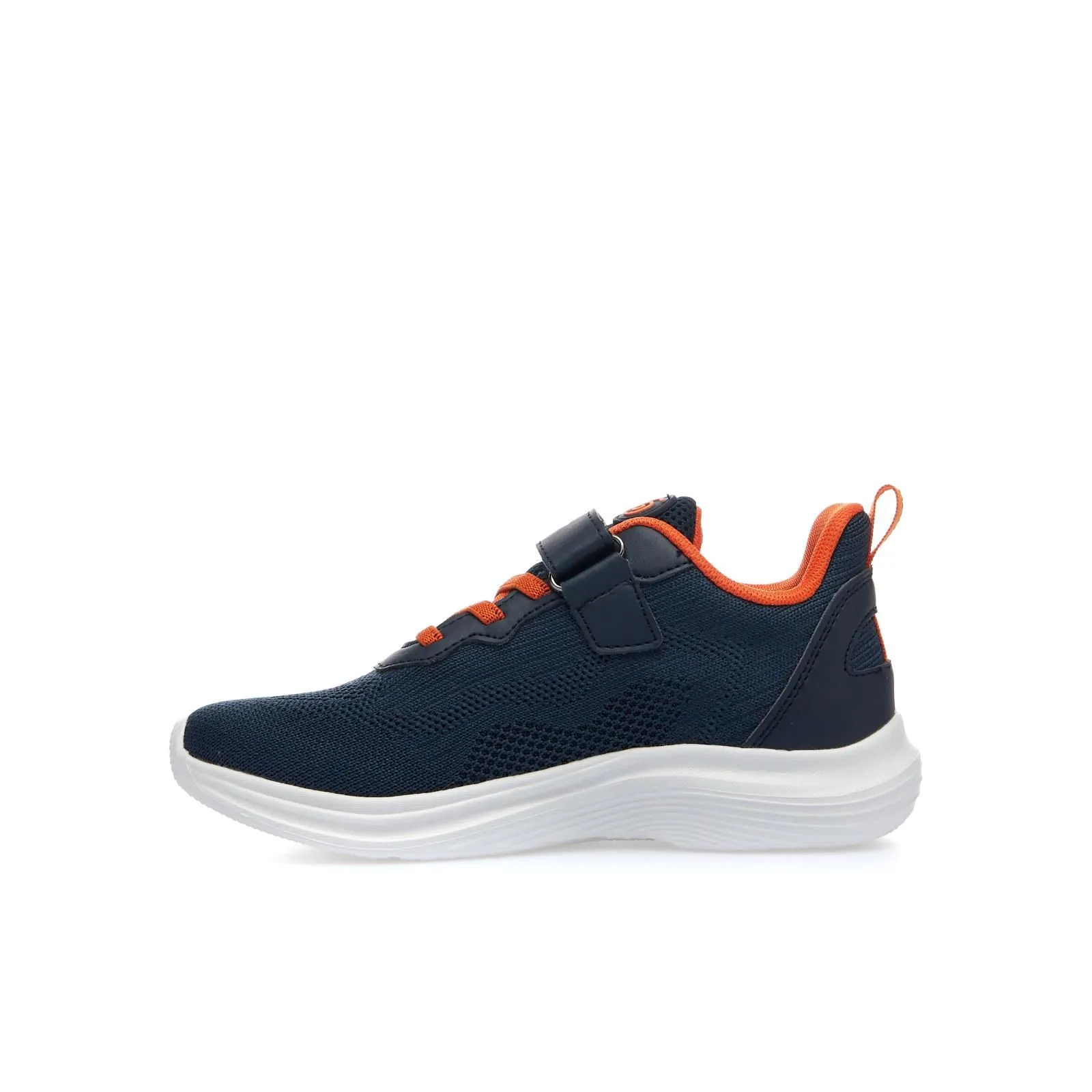 Sneakers blu da bambino in tessuto riciclato con strappo
