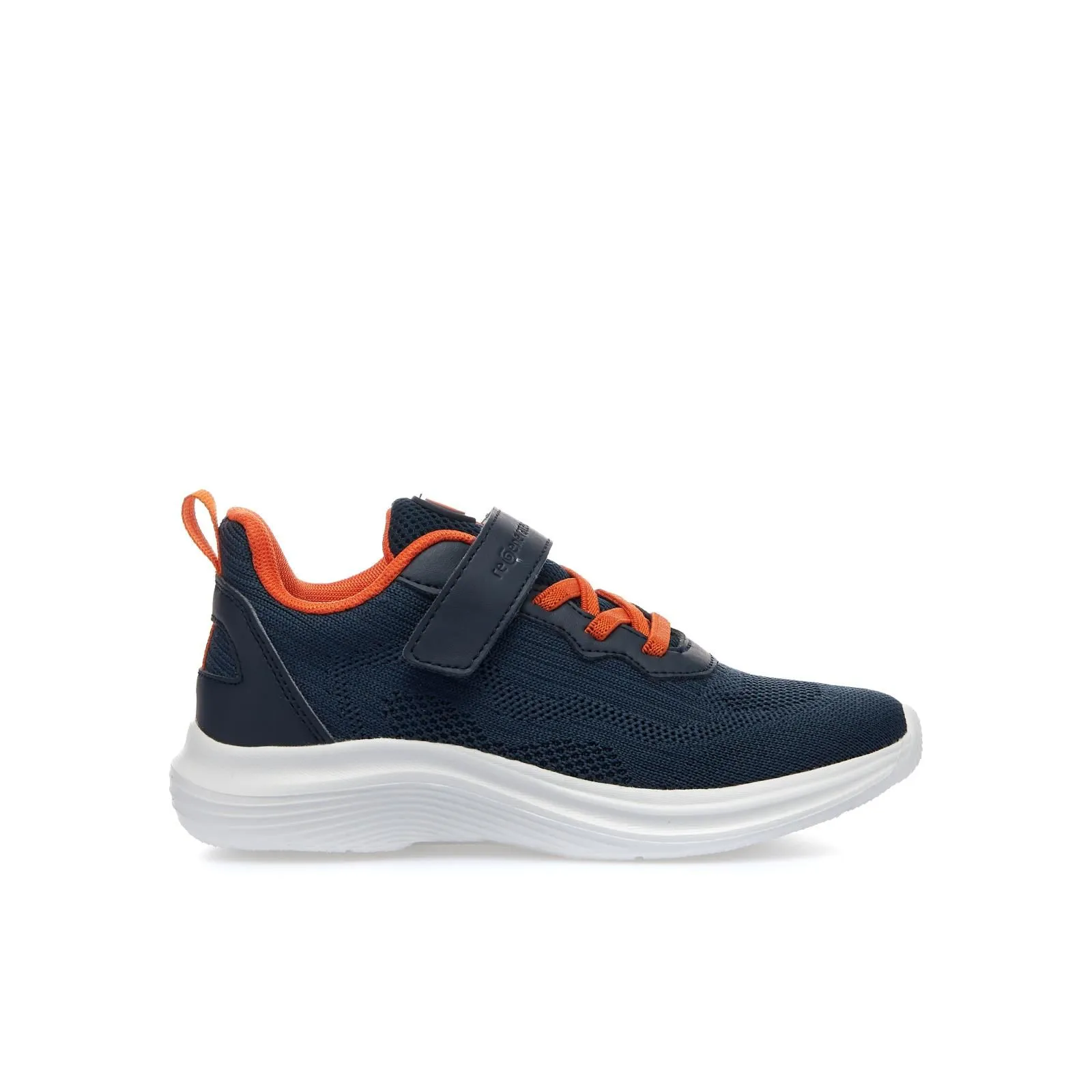 Sneakers blu da bambino in tessuto riciclato con strappo
