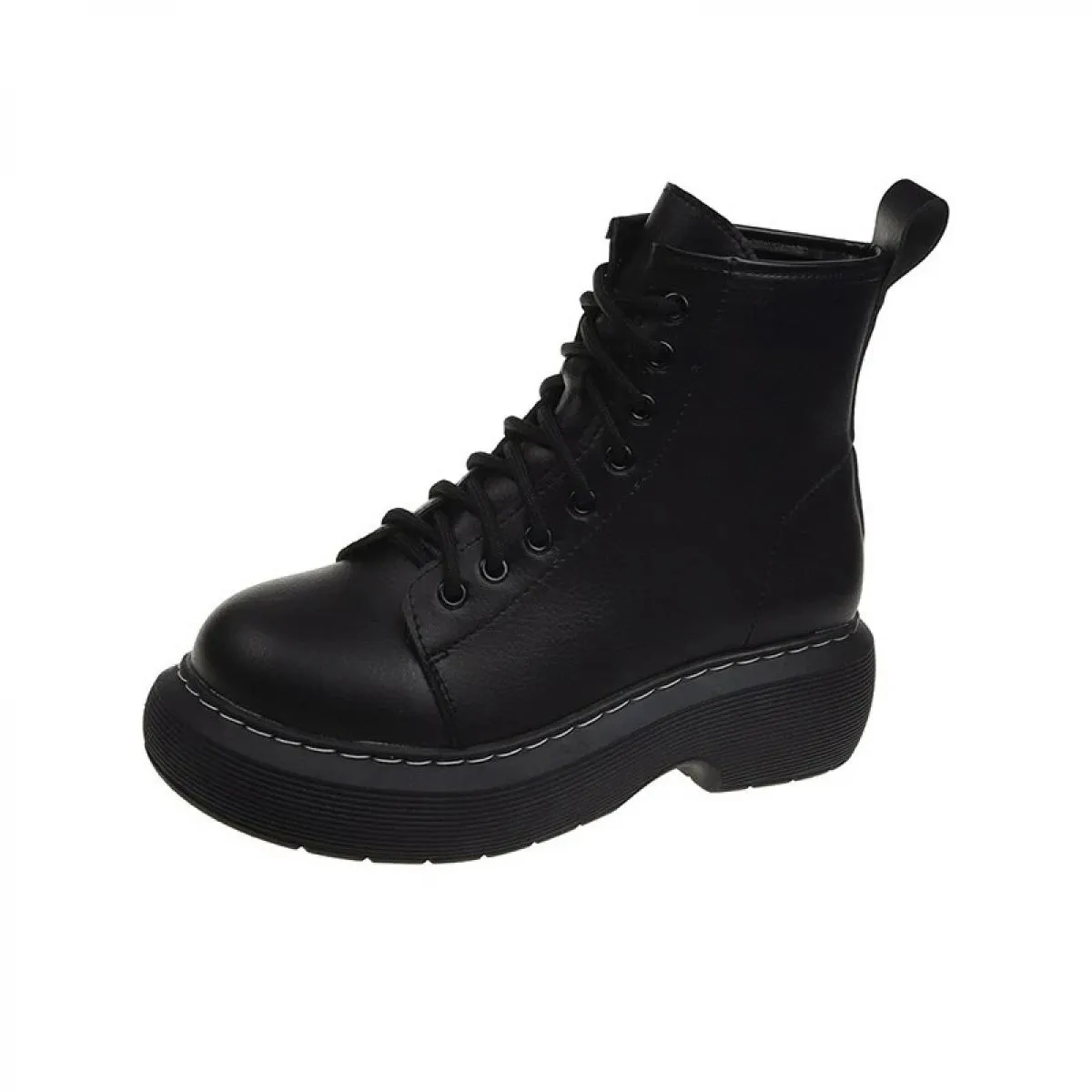 Stivaletti da donna alla moda in stile britannico 2022 scarpe femminili autunno stivali stringati piattaforma calzature da donna
