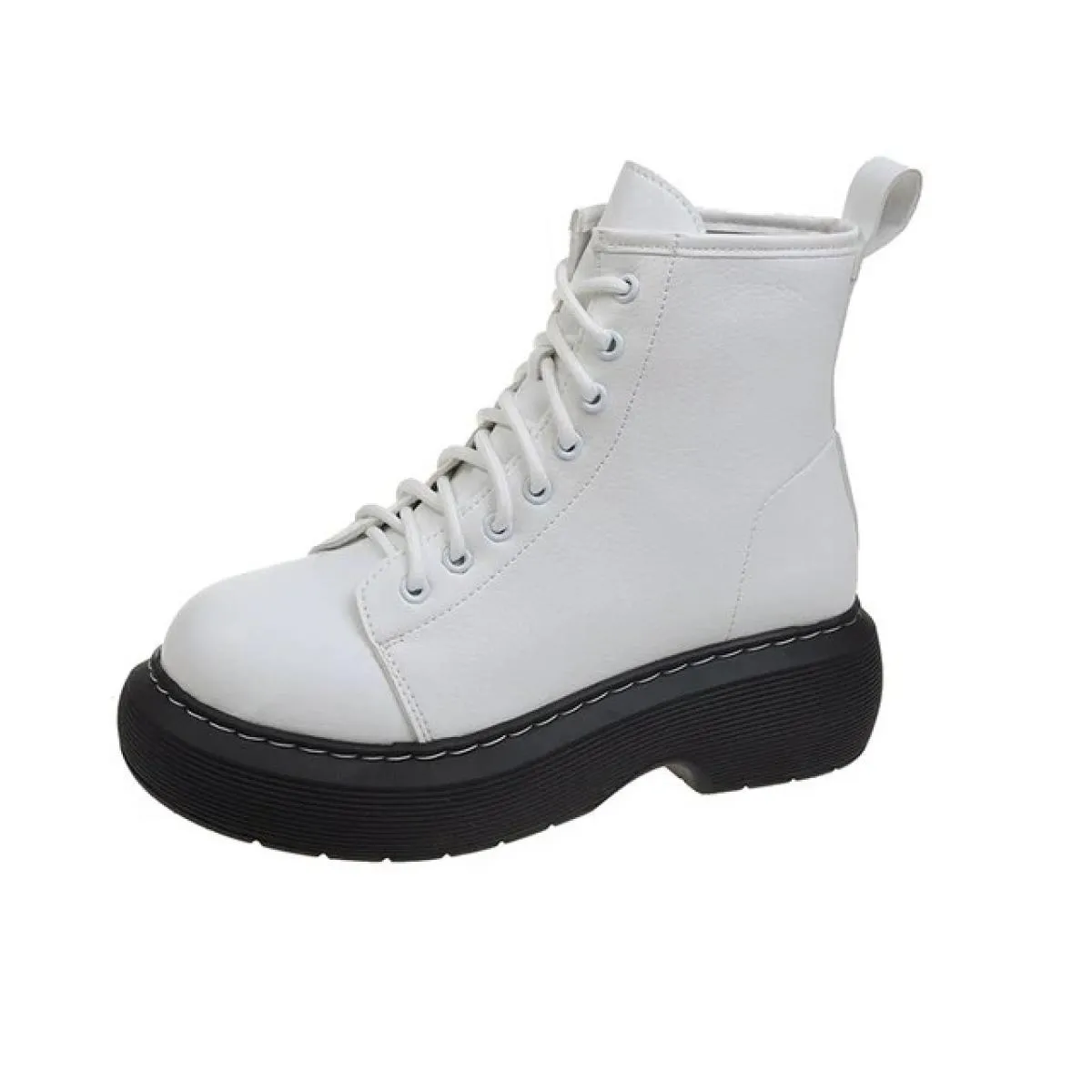 Stivaletti da donna alla moda in stile britannico 2022 scarpe femminili autunno stivali stringati piattaforma calzature da donna