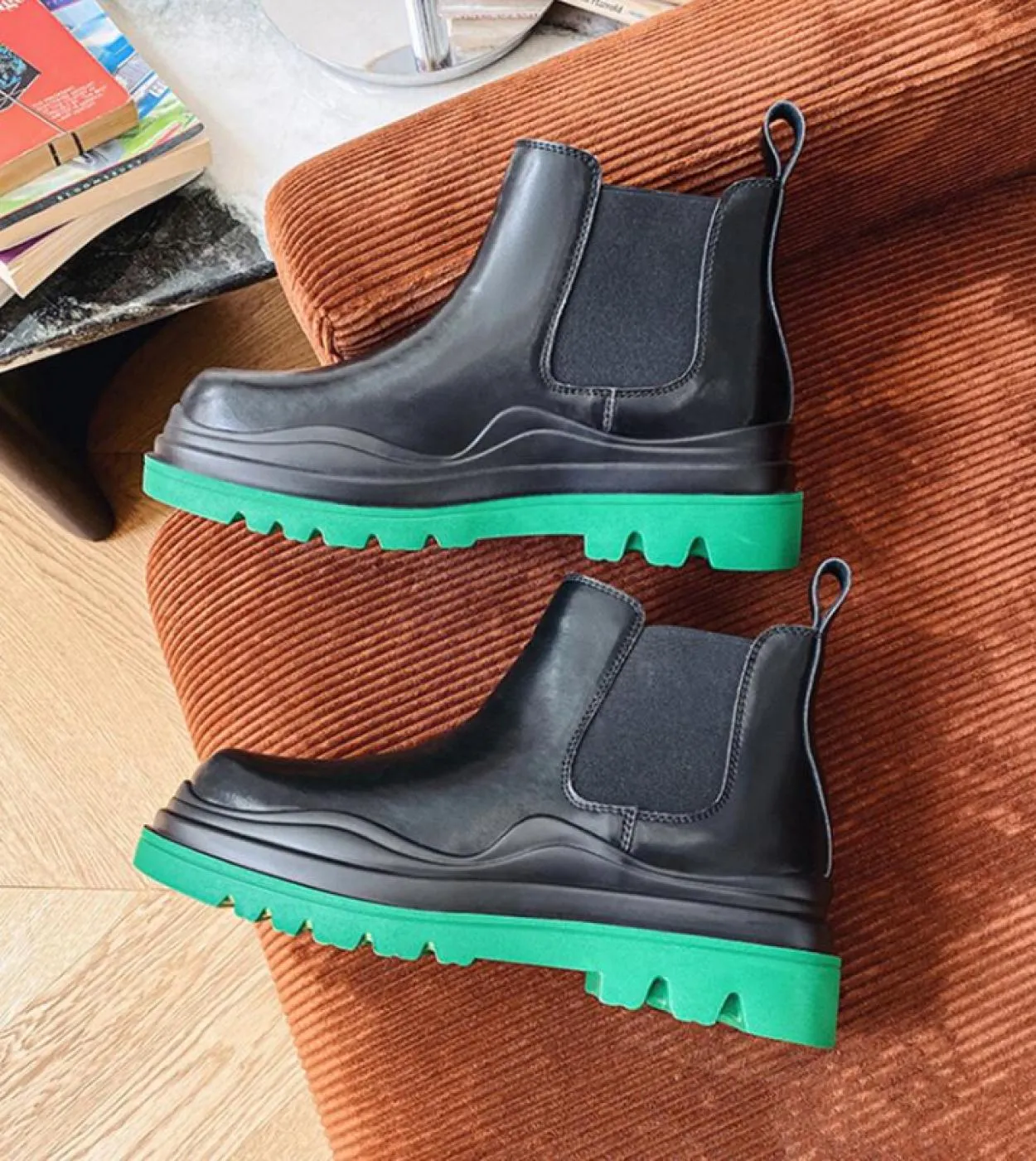 Stivaletto Chelsea da uomo alla moda Scarpe con plateau da uomo impermeabili Desinger Sneaker Stivaletto da uomo