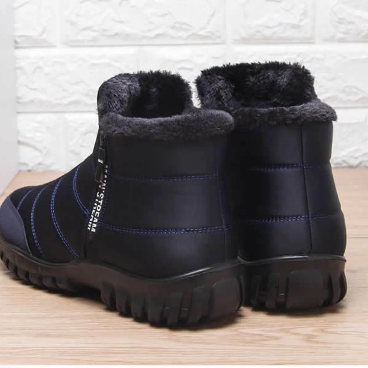 Stivali da neve da uomo Stivali invernali da donna impermeabili con cerniera laterale suola spessa Stivaletti comodi leggeri sca