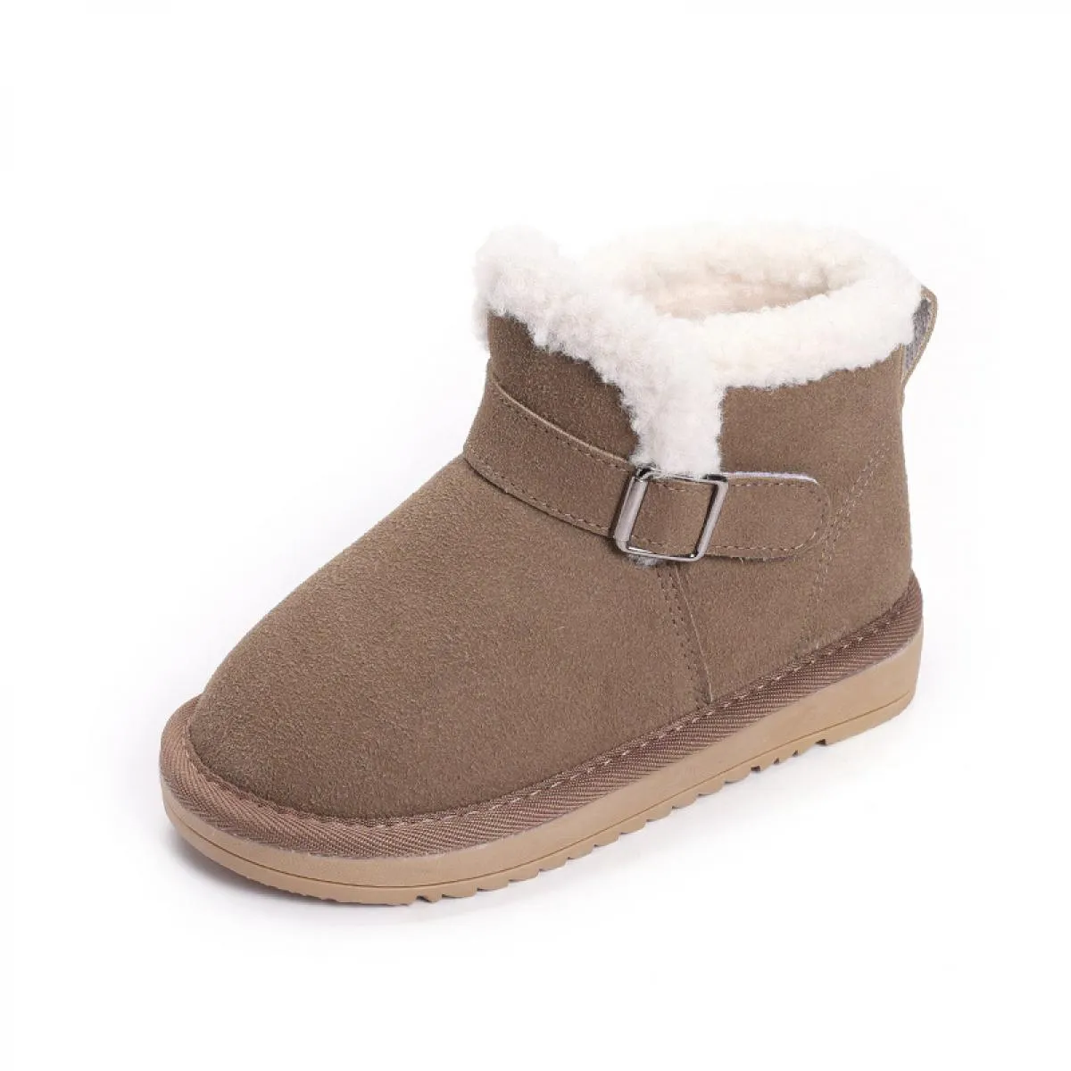 Stivali da neve per bambini Stivaletti in peluche addensati super caldi invernali per bambini Ragazze Ragazzi Scarpe piatte anti