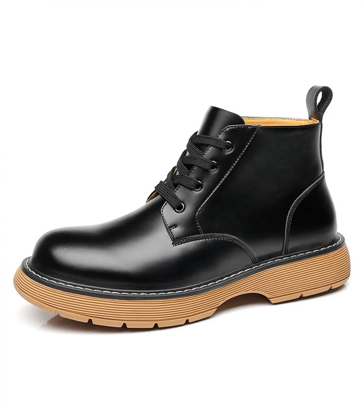 Stivali da uomo Fashion Designer British Thick Sole Mens Tooling Boots Scarpe alla moda Stivaletti Homme Stivali robusti imperme