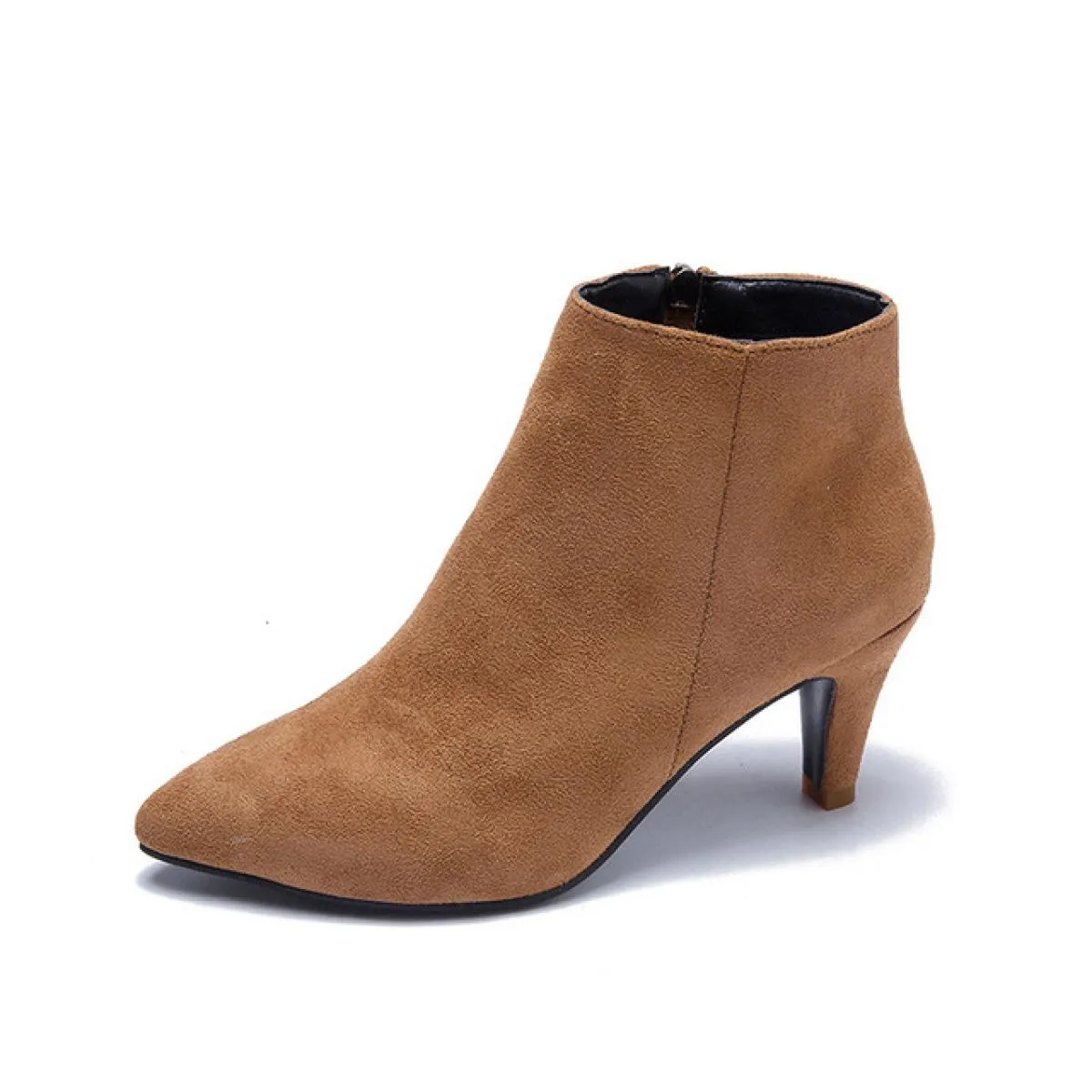 Stivali Donna Stivaletti autunnali Tacchi alti 7 cm Leopardo Stivali invernali corti da donna Scarpe per adulti femminili Scarpe