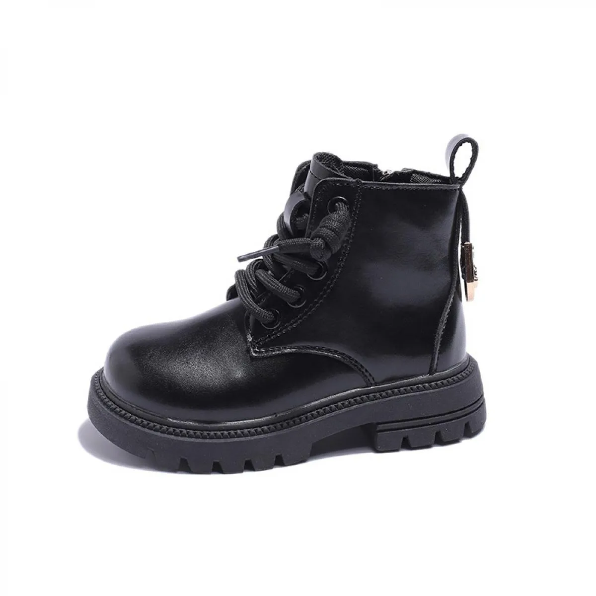 Stivali in pelle per ragazze Stivali da principessa Sytle Inghilterra Stivaletti per bambini Autunno Inverno con suola morbida p