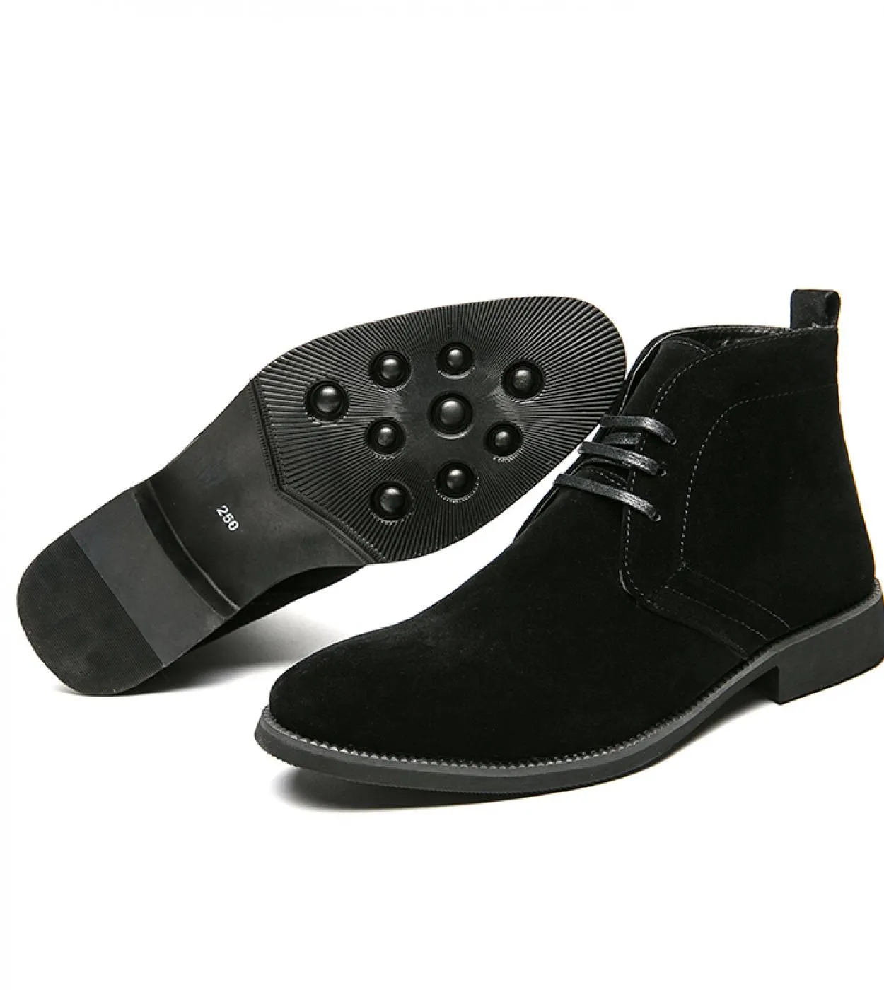 Stivali invernali da uomo nuovi Caldi peluche allinterno di stivali alti in pelle Scarpe casual Stivali con plateau Stivaletti