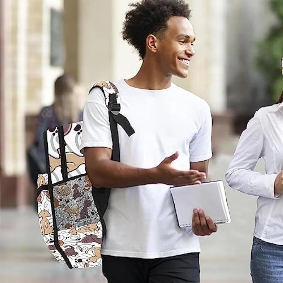 suojapuku Zaino casual per uomo e donna Zaino classico di base,animali gatti senza soluzione di continuità,Zaino universitario p