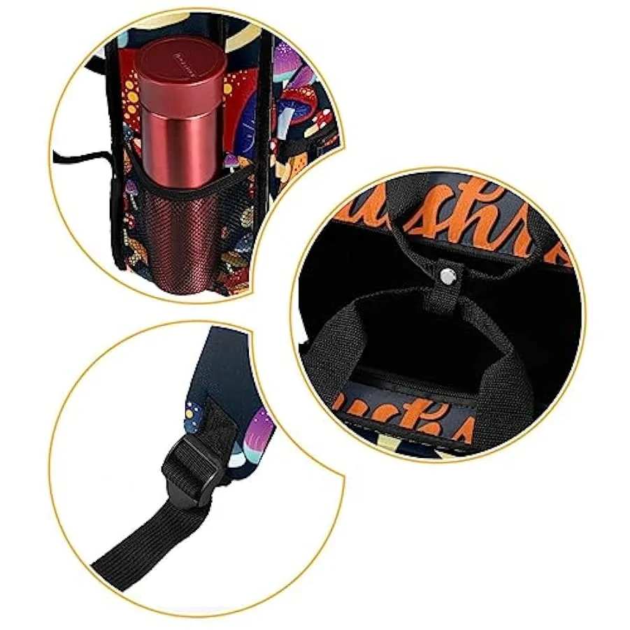 suojapuku Zaino casual per uomo e donna Zaino classico di base,ciao fungo autunnale,Zaino universitario piccolo zainetto 1549514