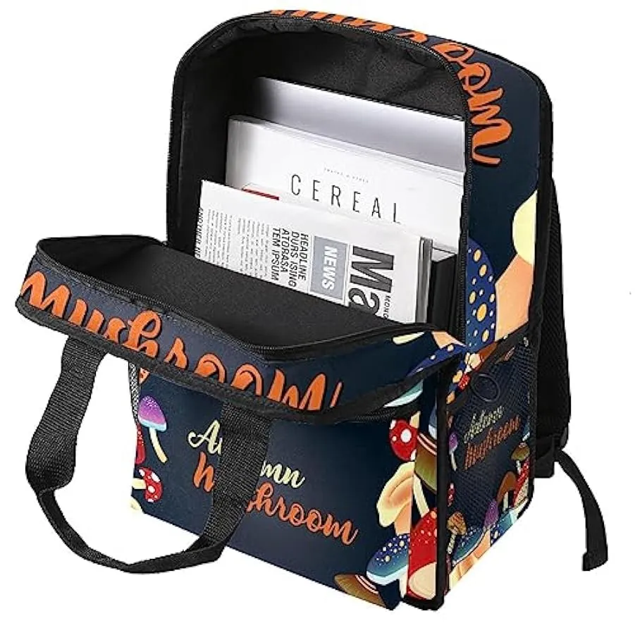 suojapuku Zaino casual per uomo e donna Zaino classico di base,ciao fungo autunnale,Zaino universitario piccolo zainetto 1549514