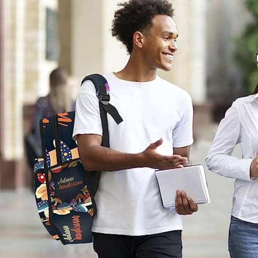 suojapuku Zaino casual per uomo e donna Zaino classico di base,ciao fungo autunnale,Zaino universitario piccolo zainetto 1549514