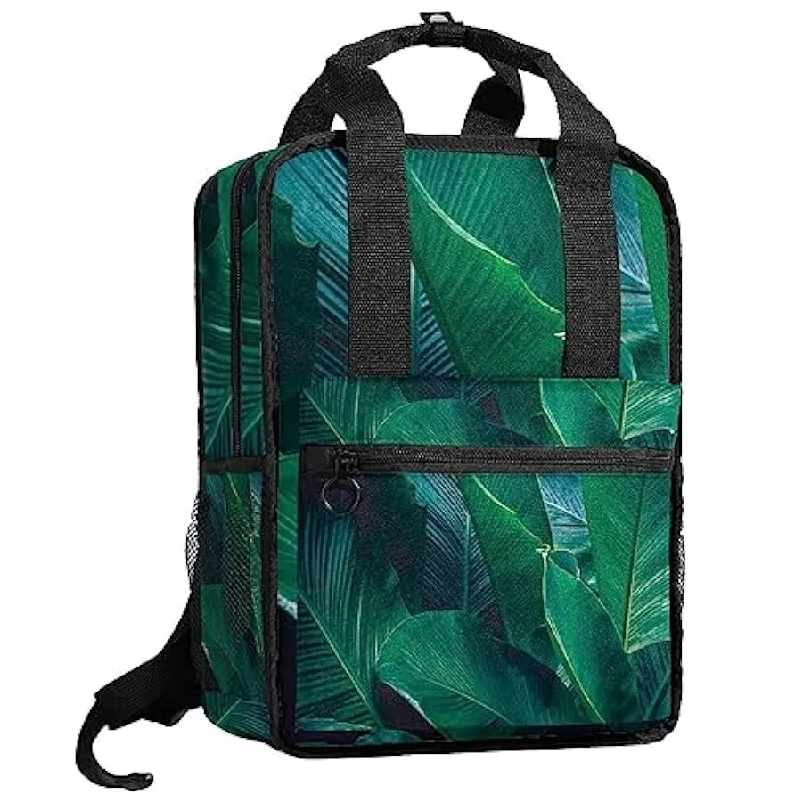 suojapuku Zaino casual per uomo e donna Zaino classico di base,foglie di palma estive tropicali,Zaino universitario piccolo zain