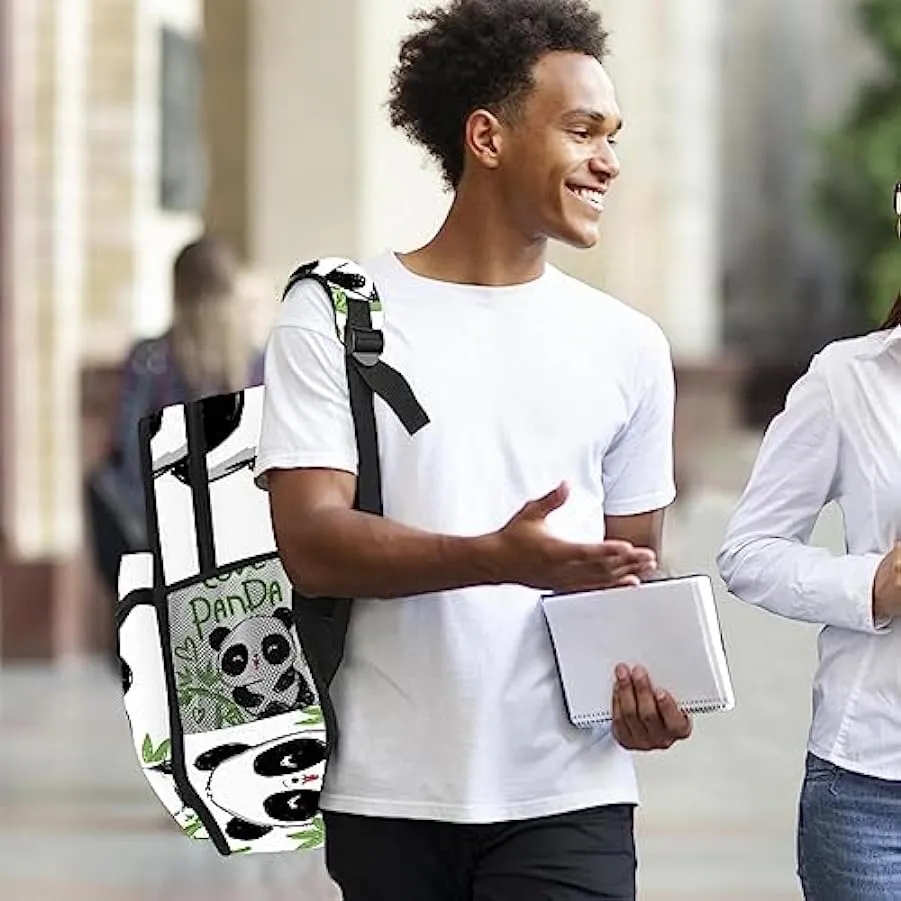 suojapuku Zaino casual per uomo e donna Zaino classico di base,pianta amore panda,Zaino universitario piccolo zainetto 175835271