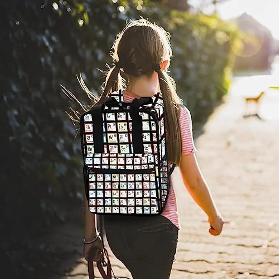 suojapuku Zaino casual per uomo e donna Zaino classico di base,Scienza e tavola periodica,Zaino universitario piccolo zainetto 1