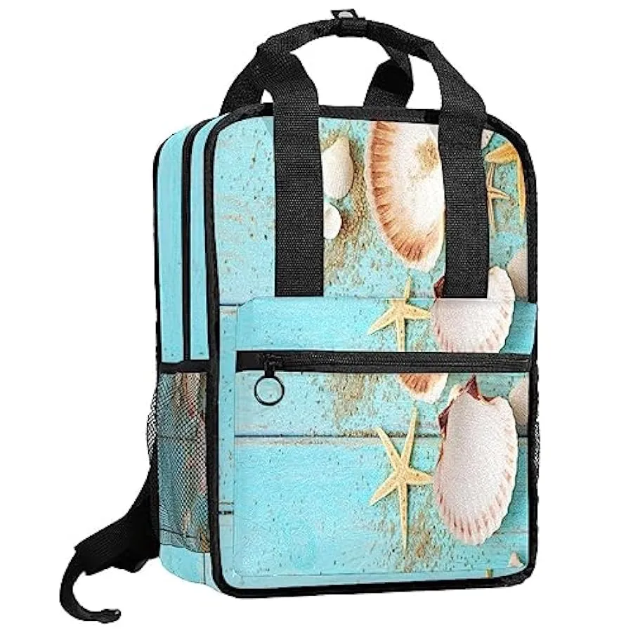 suojapuku Zaino casual per uomo e donna Zaino classico di base,stella marina conchiglia da spiaggia estiva,Zaino universitario p