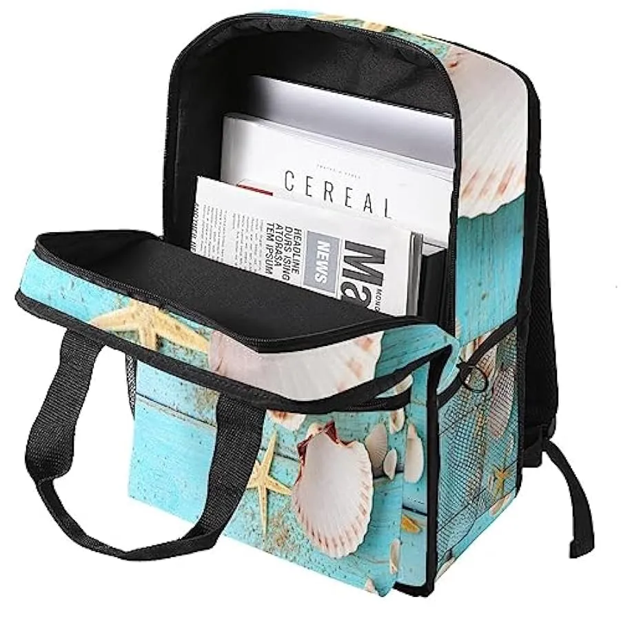 suojapuku Zaino casual per uomo e donna Zaino classico di base,stella marina conchiglia da spiaggia estiva,Zaino universitario p
