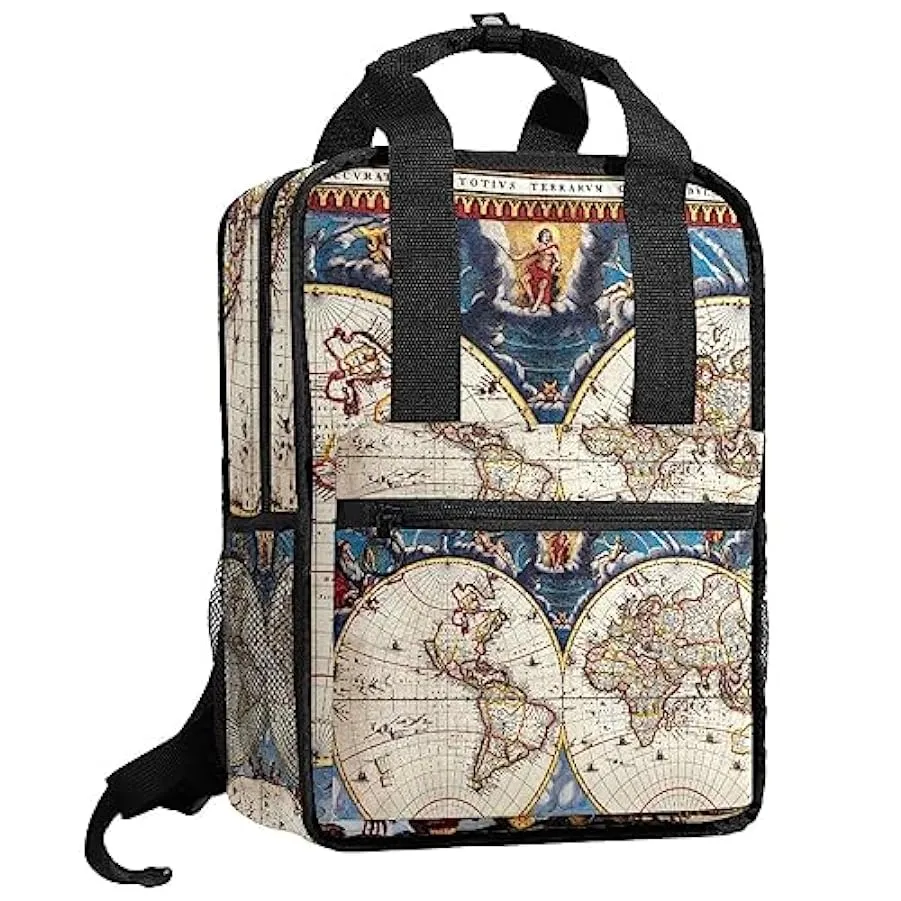 suojapuku Zaino casual per uomo e donna Zaino classico di base,vecchia mappa d’epoca,Zaino universitario piccolo zainetto 125923