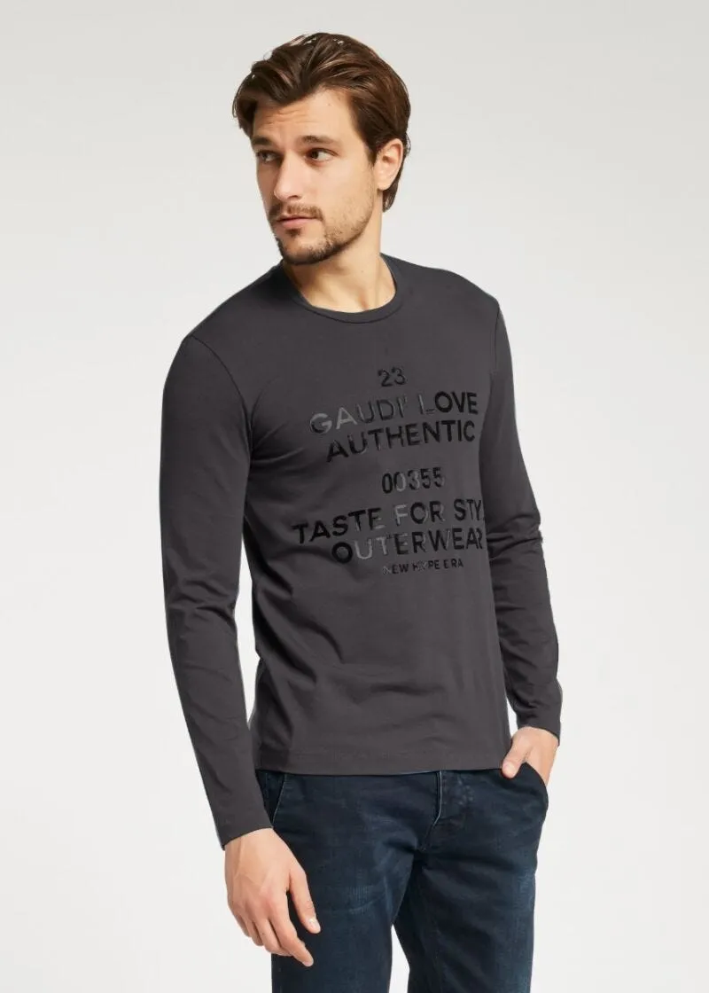T-shirt con stampa lucida