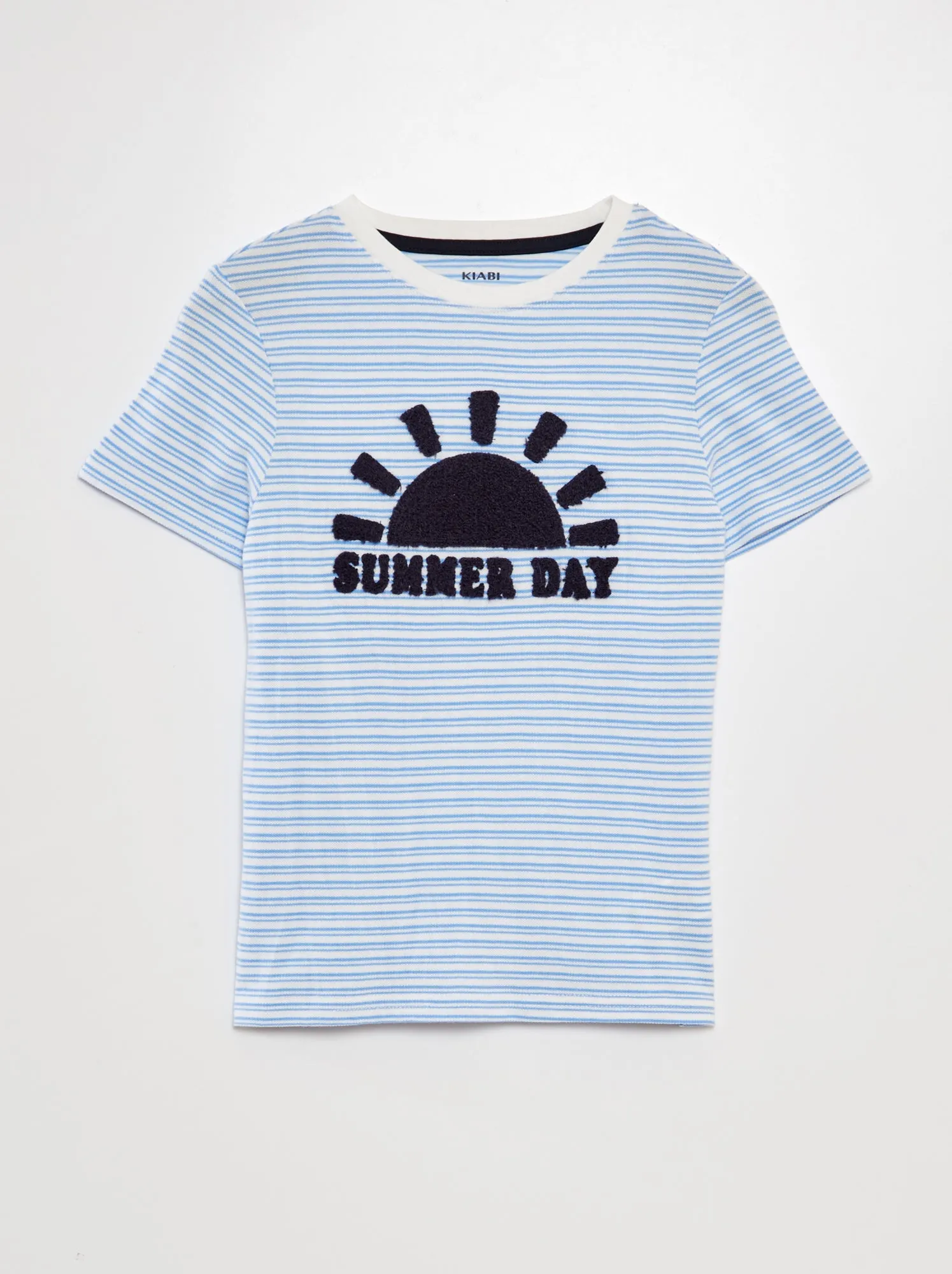 T-shirt in maglia piqué - BLU