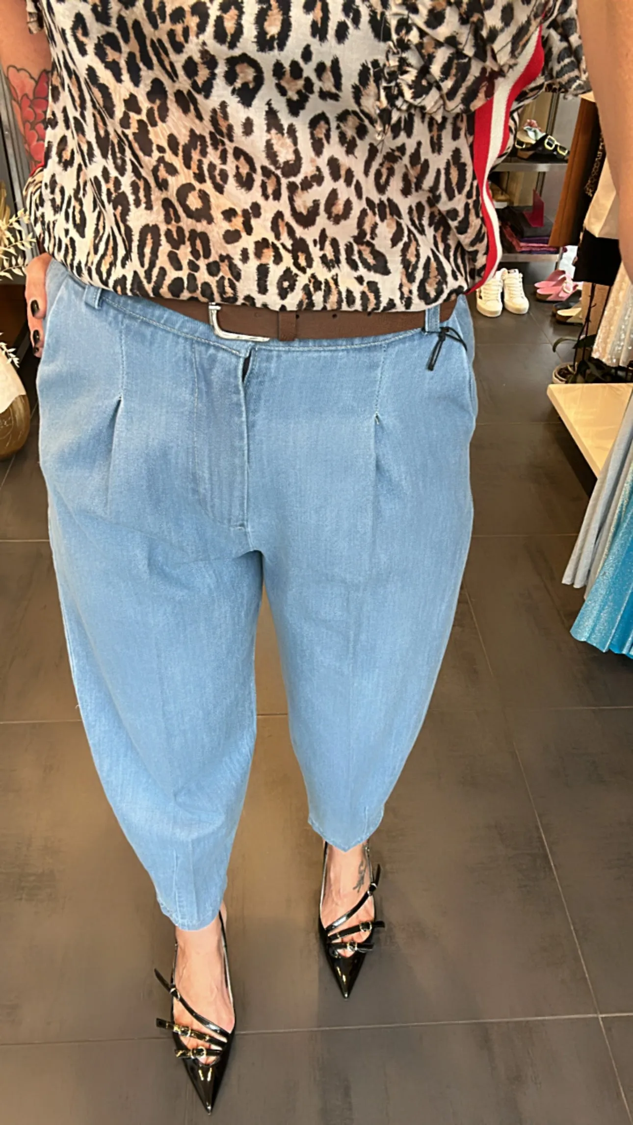 Tensione In - Jeans Baggy lavaggio chiaro