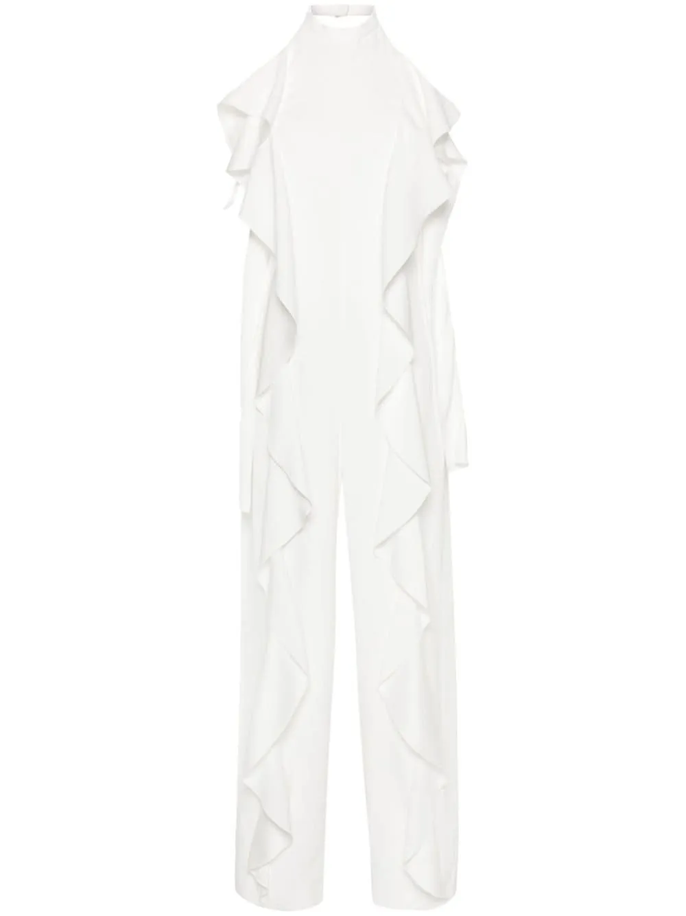 Tuta intera con ruches in bianco - donna