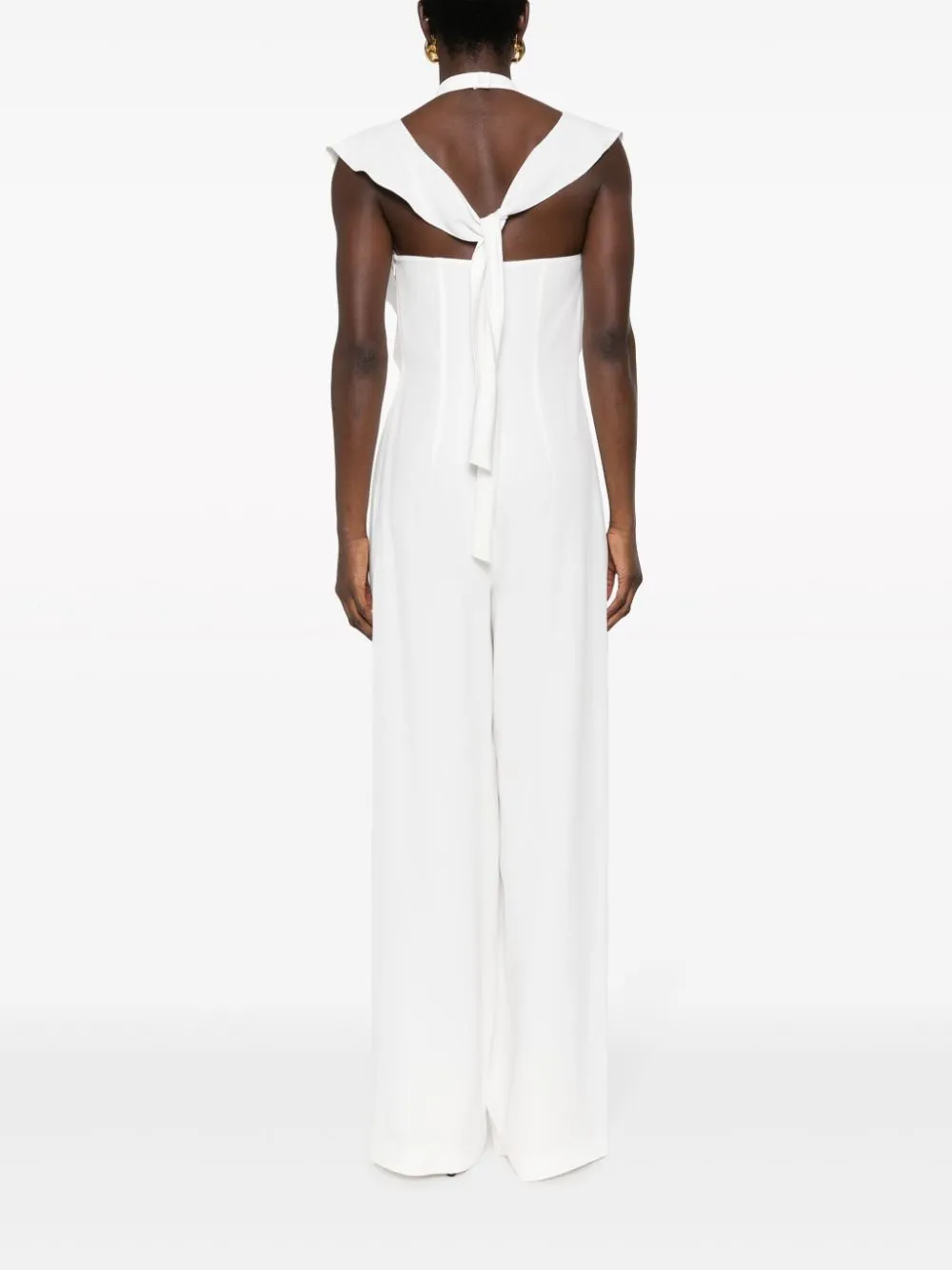 Tuta intera con ruches in bianco - donna