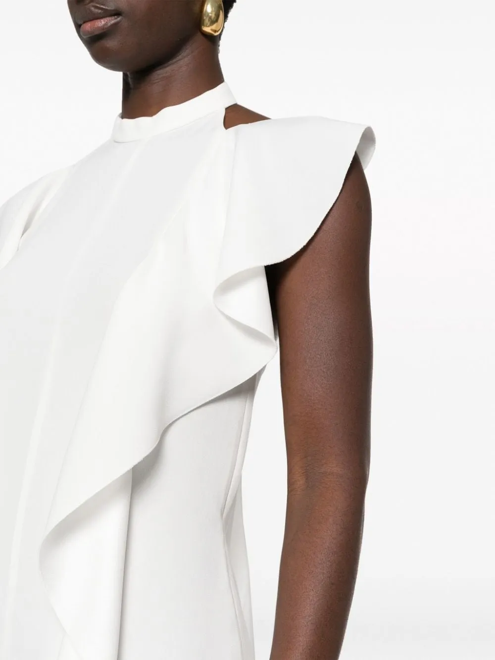 Tuta intera con ruches in bianco - donna