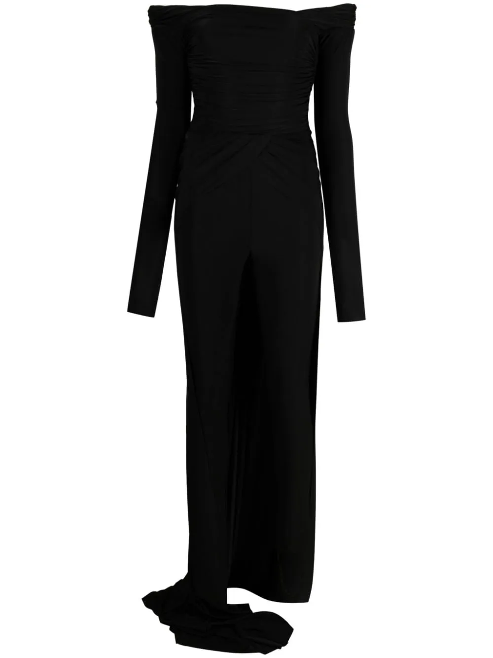 Tuta intera con spalle scoperte in nero - donna