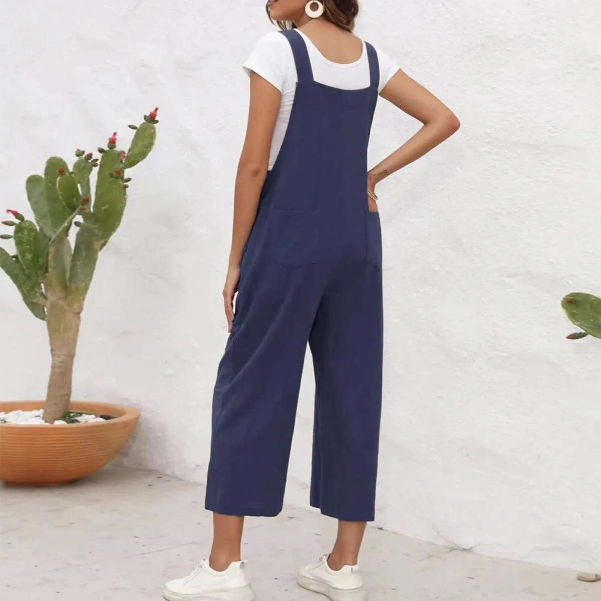Tuta intera per abbigliamento donna 2024 Tuta estiva slim fit casual tuta tute pantaloni larghi oversize Fema