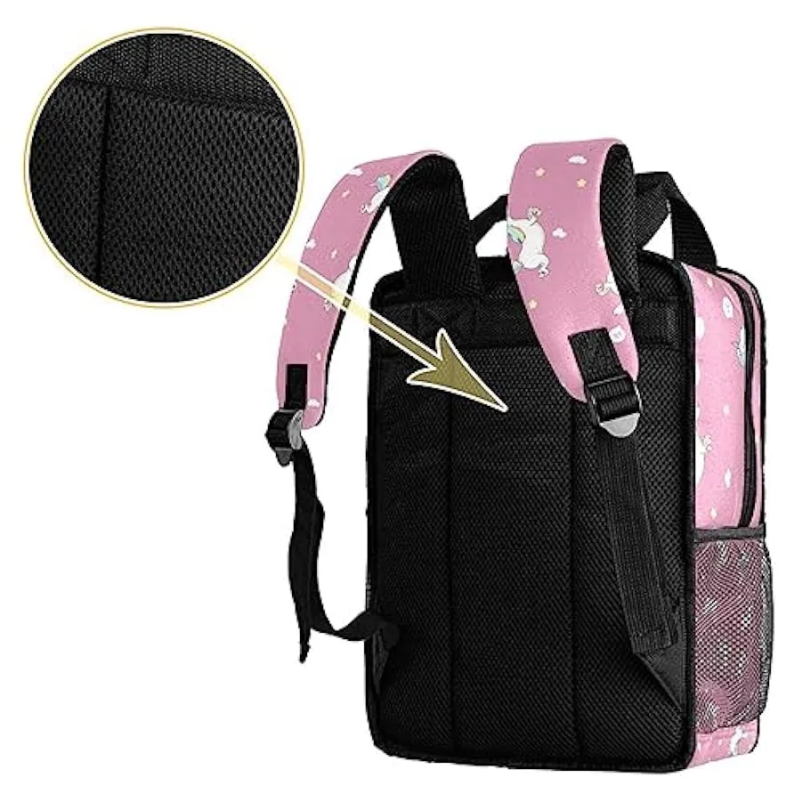 Zaino casual per uomo e donna Zaino classico di base,unicorno su sfondo rosa,Zaino universitario piccolo zainetto 207036224