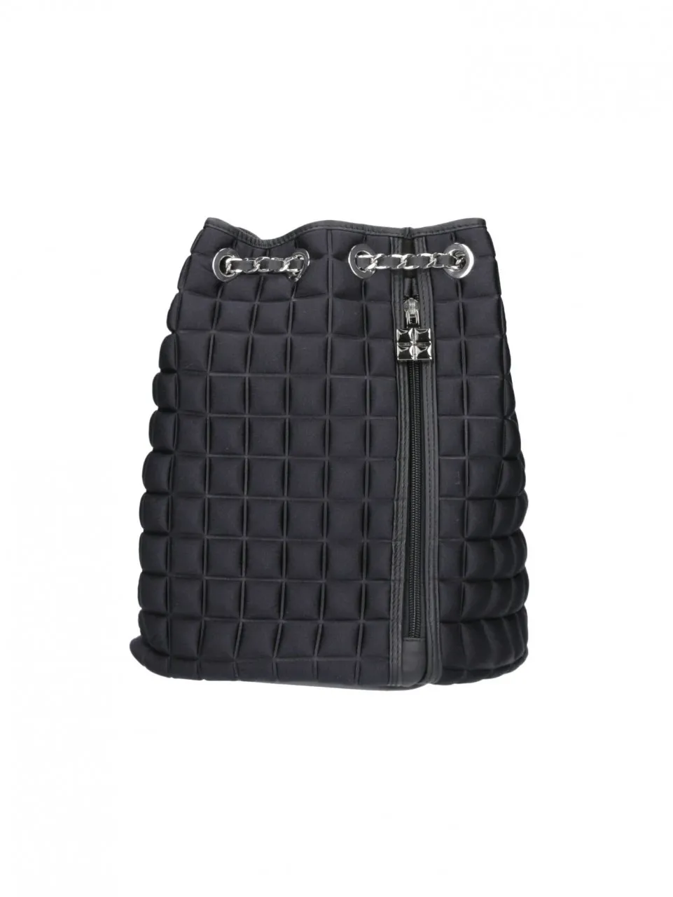 Zaino chain con zip NERO LUCIDO