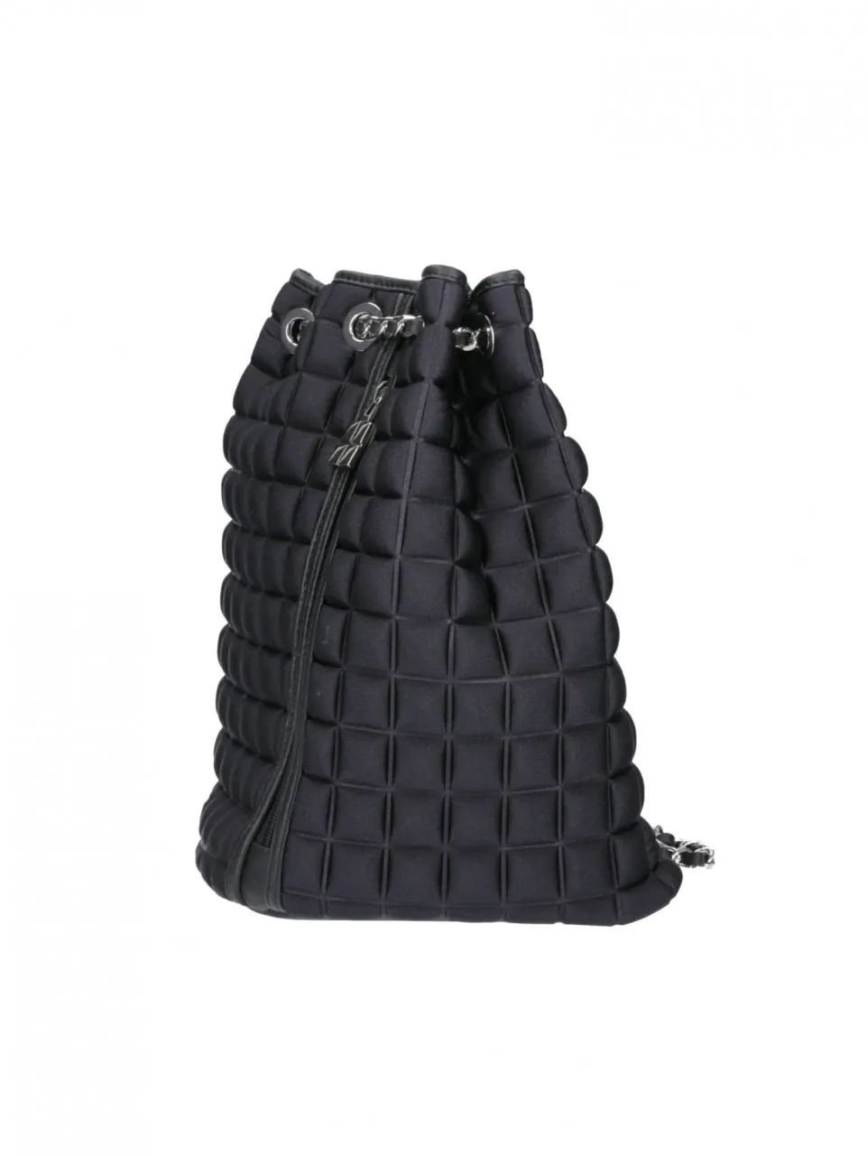 Zaino chain con zip NERO LUCIDO