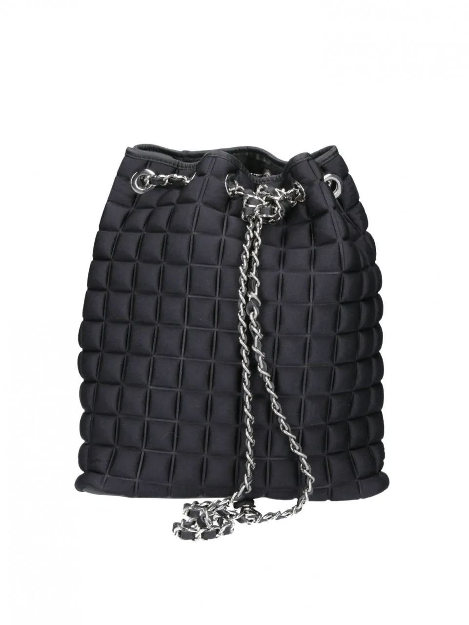 Zaino chain con zip NERO LUCIDO