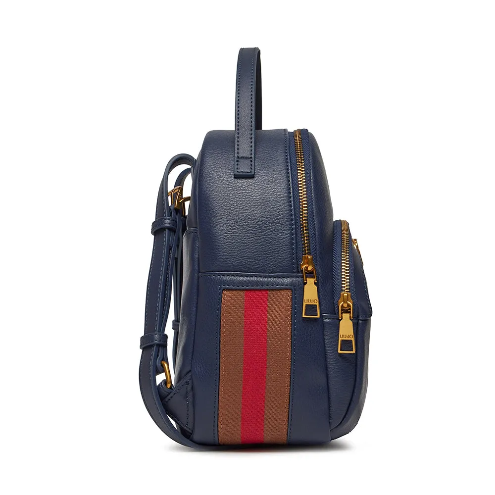 Zaino Donna LIU JO colore Dress Blue con Bande Laterali Bicolor