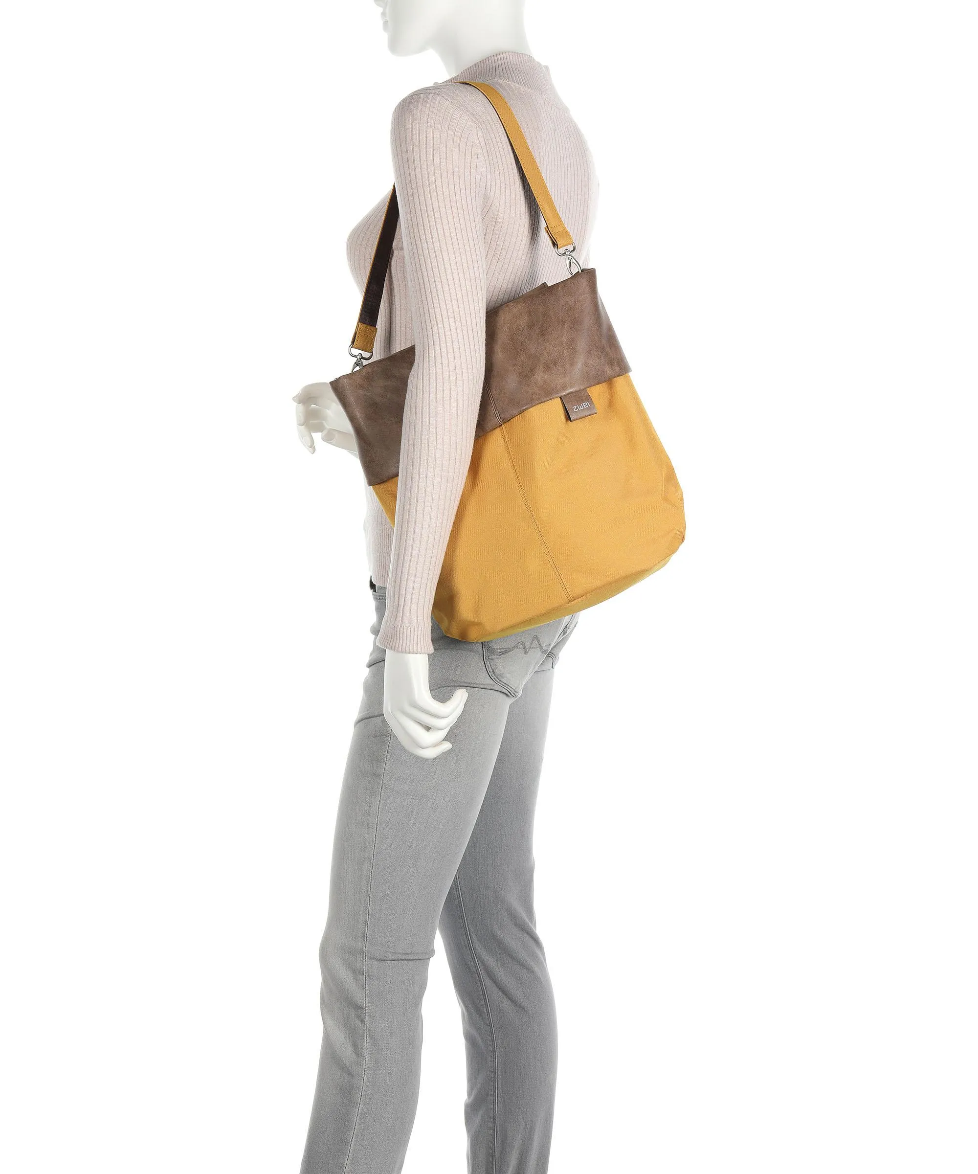  Zwei Olli Cycle OC12 Borsa per portapacchi poliestere, pelle sintetica giallo senape  